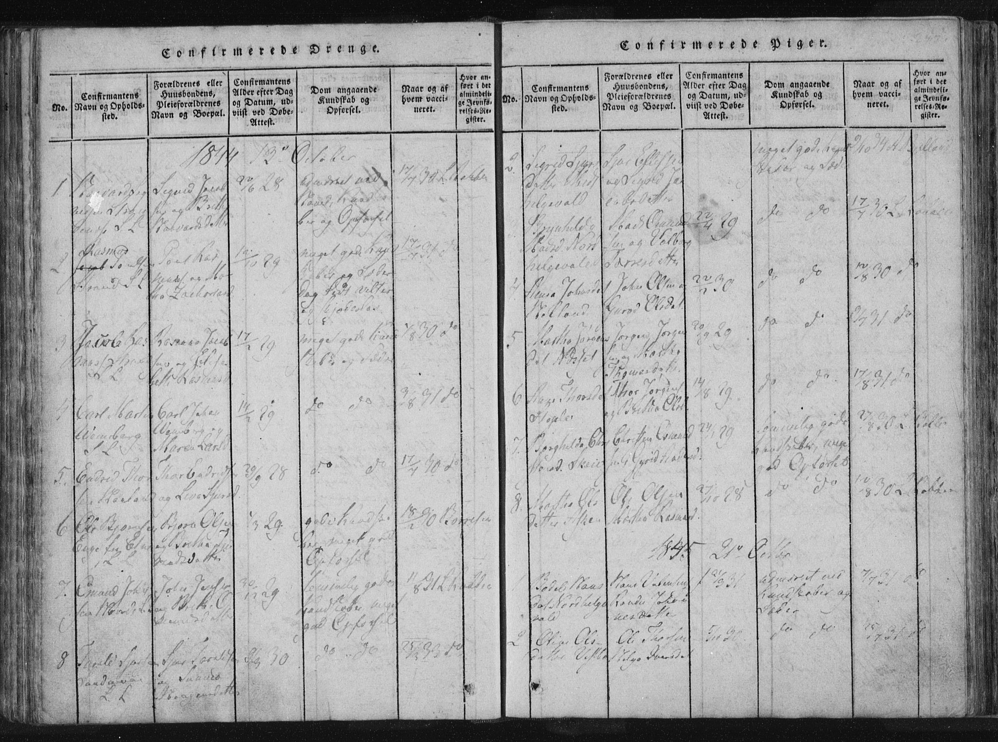 Vikedal sokneprestkontor, SAST/A-101840/01/IV: Parish register (official) no. A 4, 1816-1850, p. 255