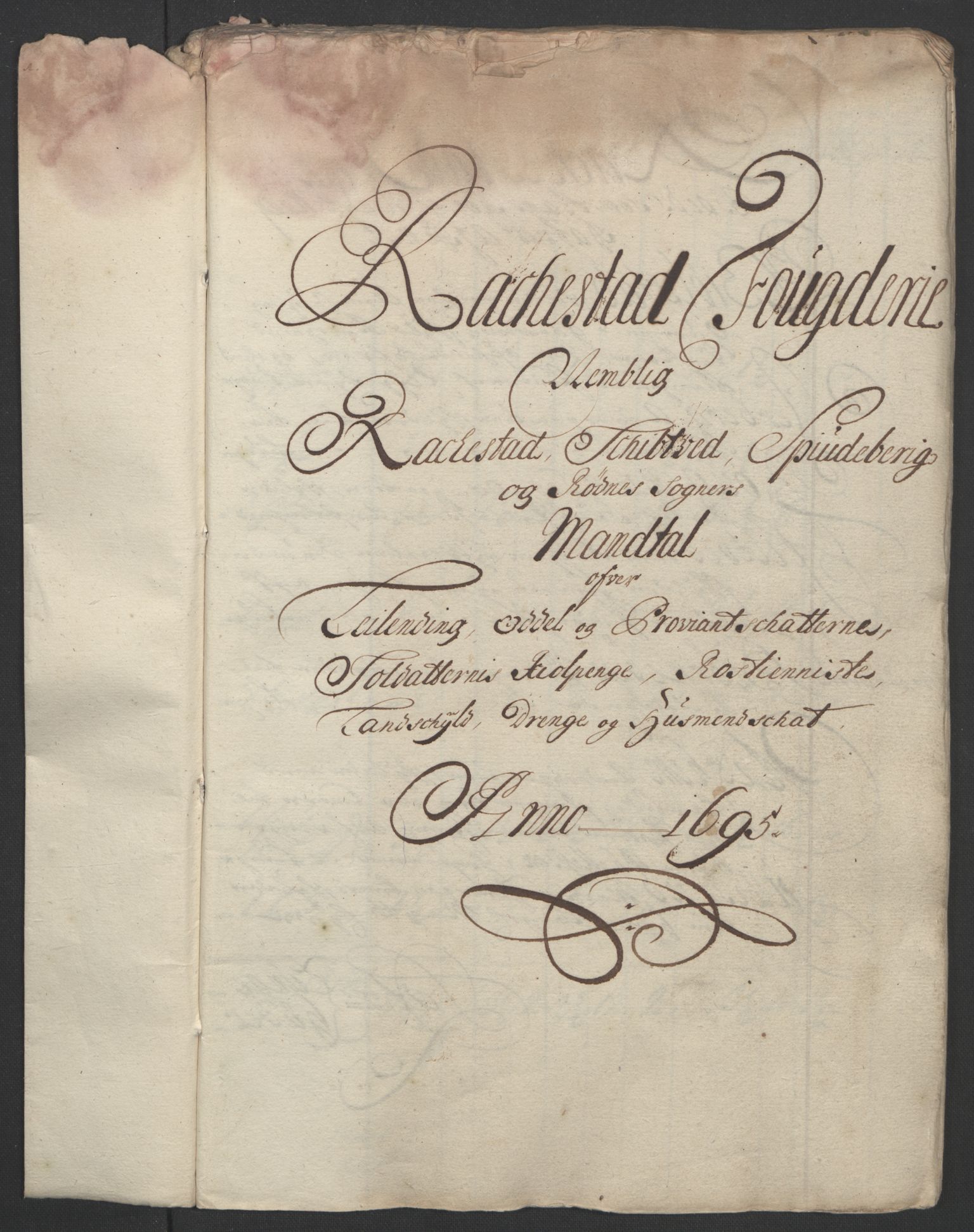 Rentekammeret inntil 1814, Reviderte regnskaper, Fogderegnskap, RA/EA-4092/R07/L0285: Fogderegnskap Rakkestad, Heggen og Frøland, 1695, p. 62