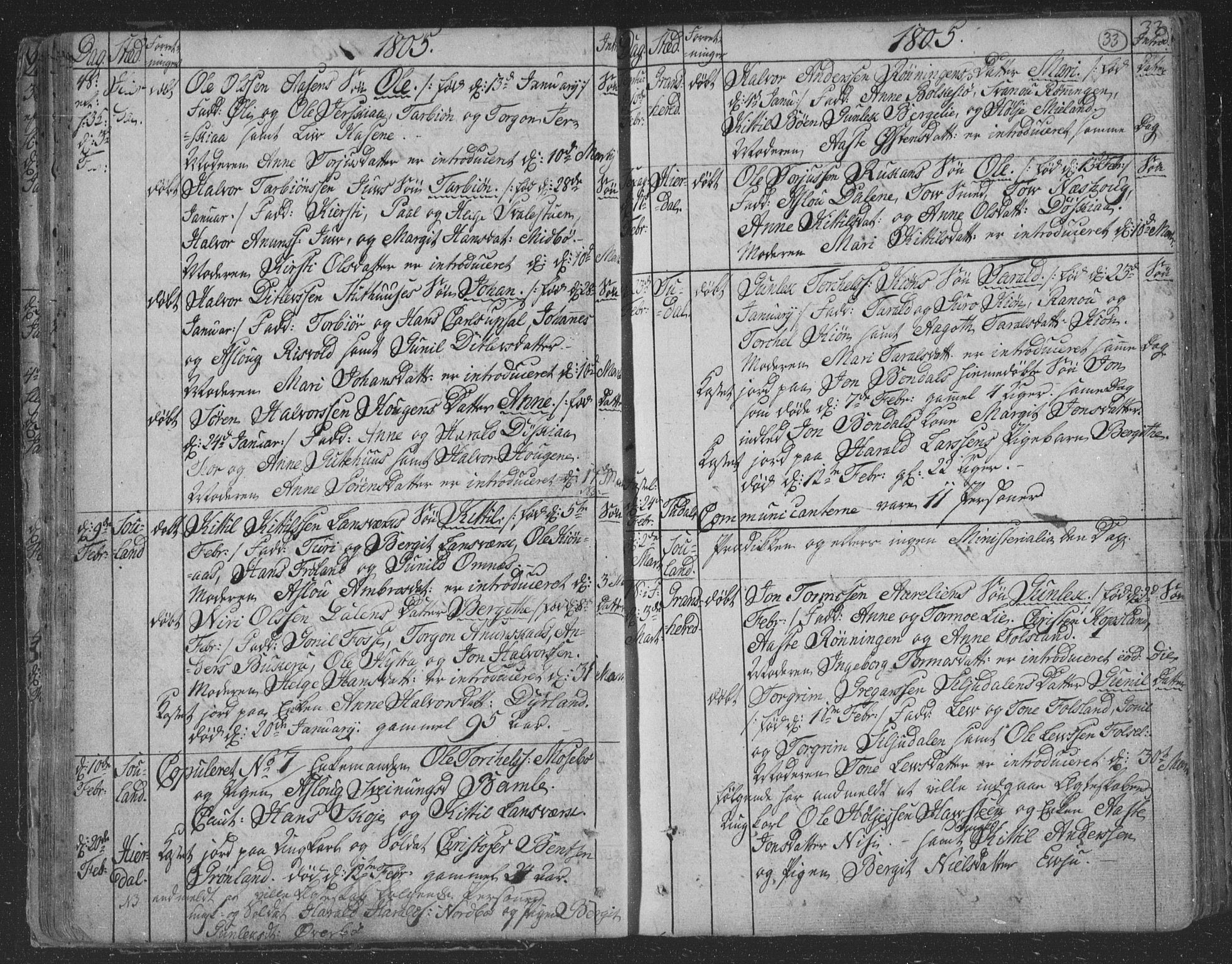 Hjartdal kirkebøker, AV/SAKO-A-270/F/Fa/L0006: Parish register (official) no. I 6, 1801-1814, p. 33