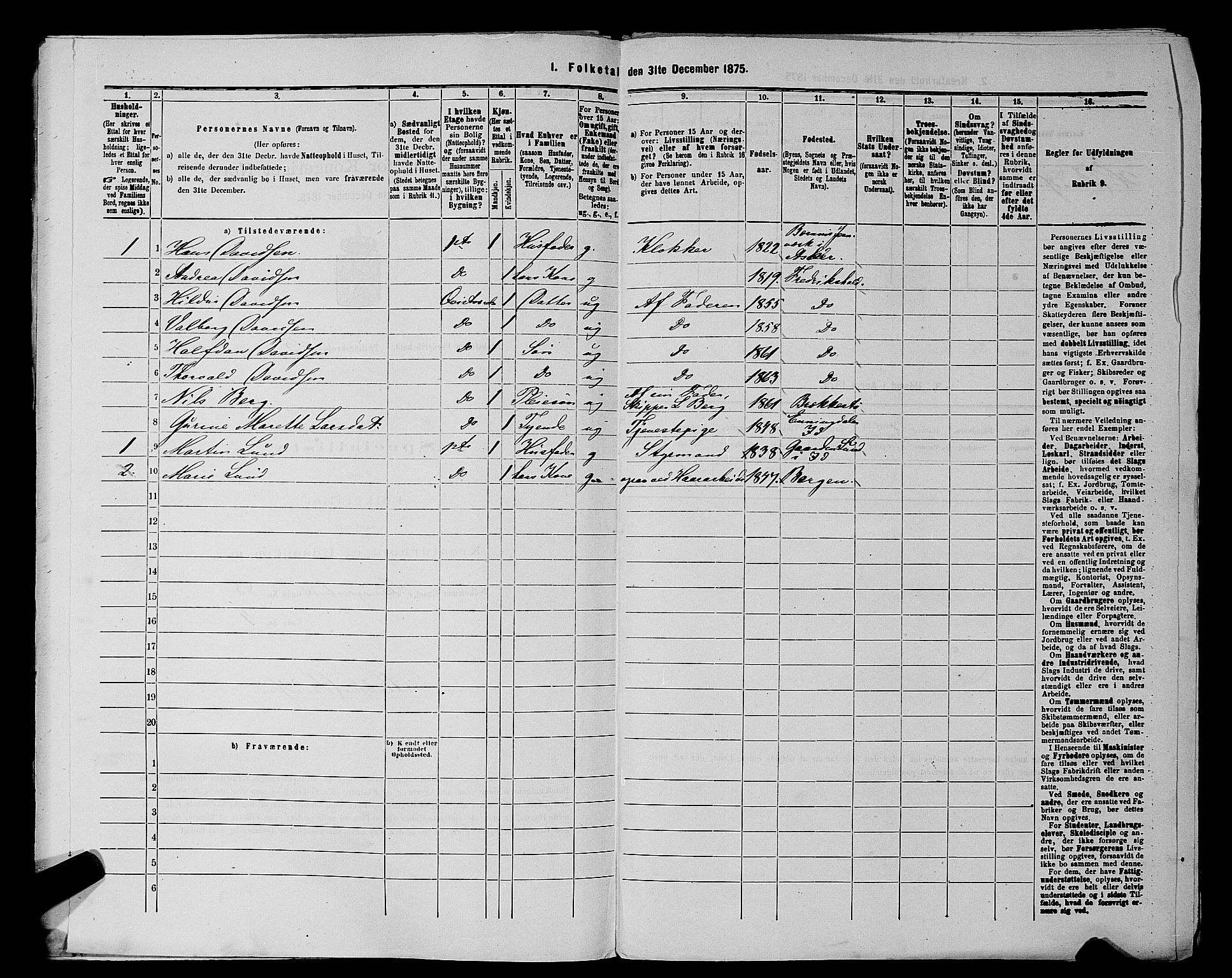 RA, 1875 census for 0101P Fredrikshald, 1875, p. 355