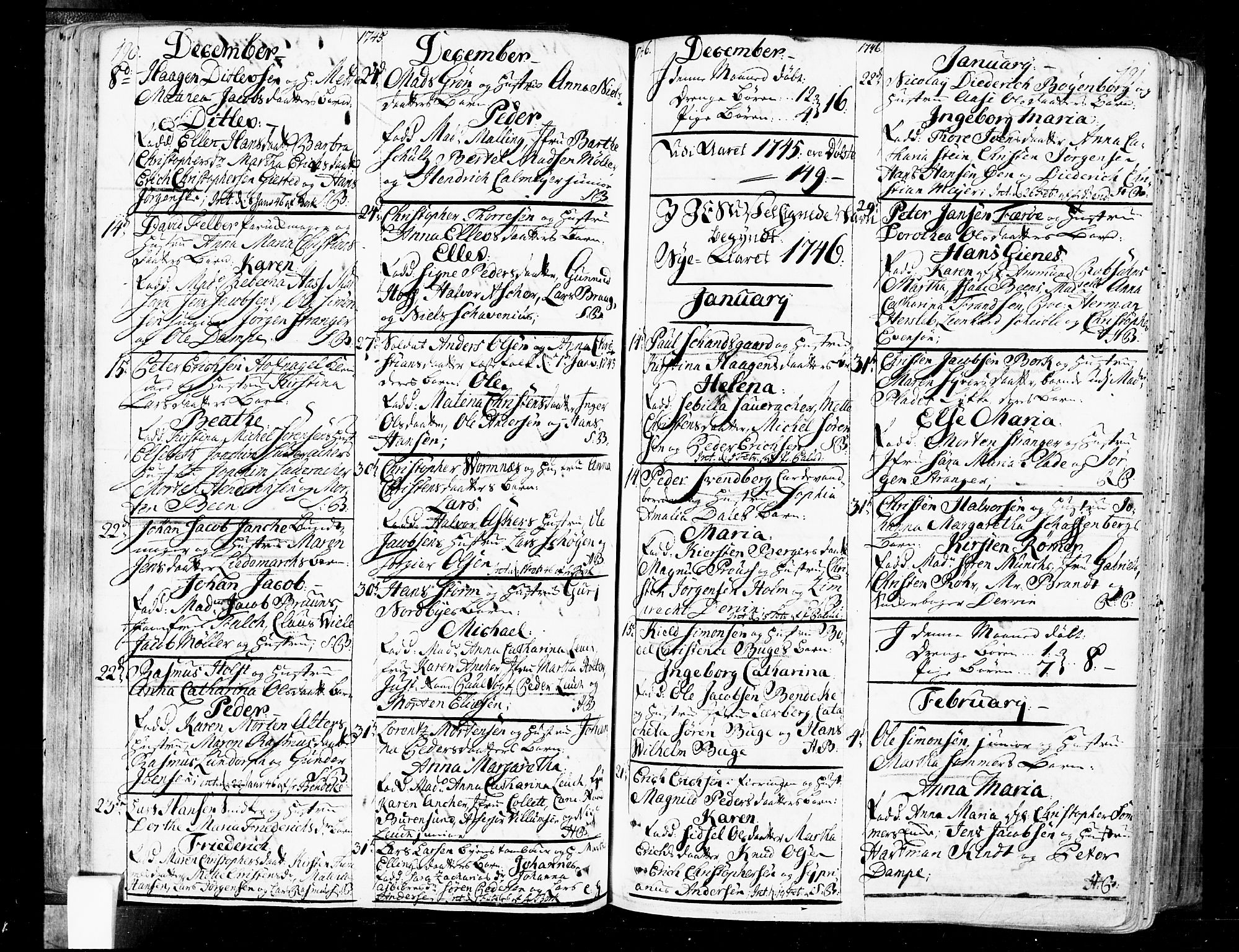 Oslo domkirke Kirkebøker, SAO/A-10752/F/Fa/L0004: Parish register (official) no. 4, 1743-1786, p. 190-191