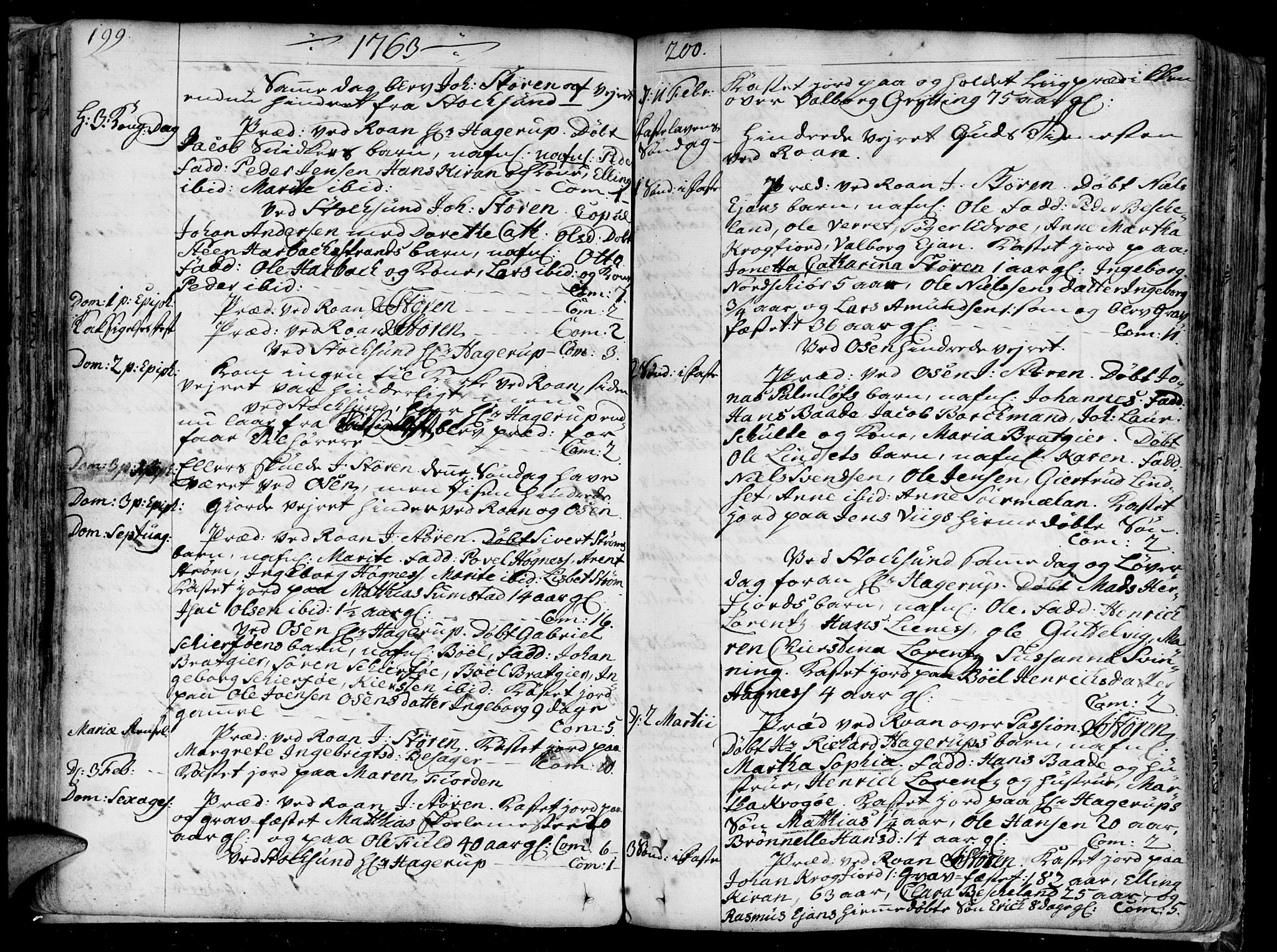 Ministerialprotokoller, klokkerbøker og fødselsregistre - Sør-Trøndelag, AV/SAT-A-1456/657/L0700: Parish register (official) no. 657A01, 1732-1801, p. 199-200