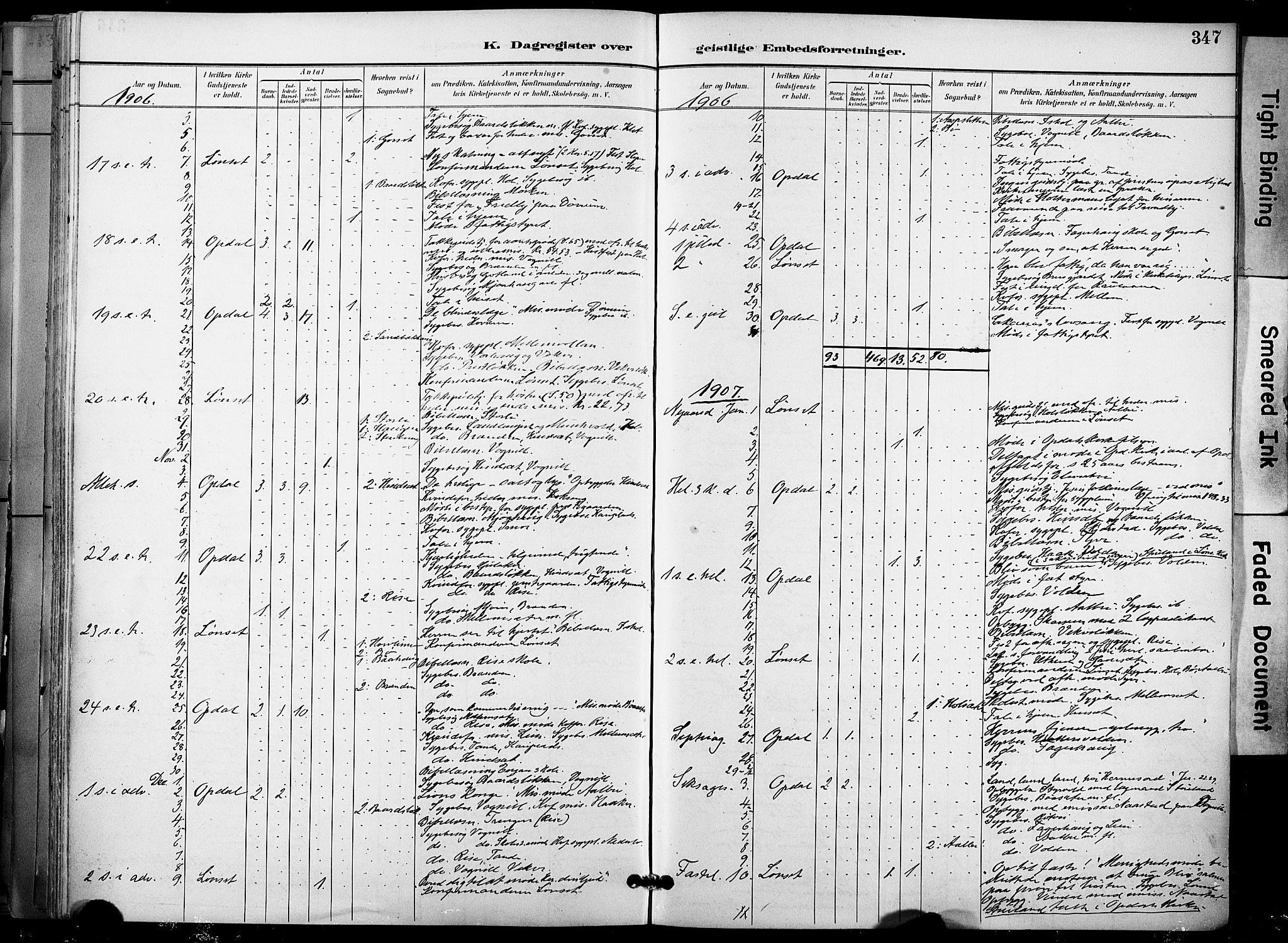 Ministerialprotokoller, klokkerbøker og fødselsregistre - Sør-Trøndelag, AV/SAT-A-1456/678/L0902: Parish register (official) no. 678A11, 1895-1911, p. 347