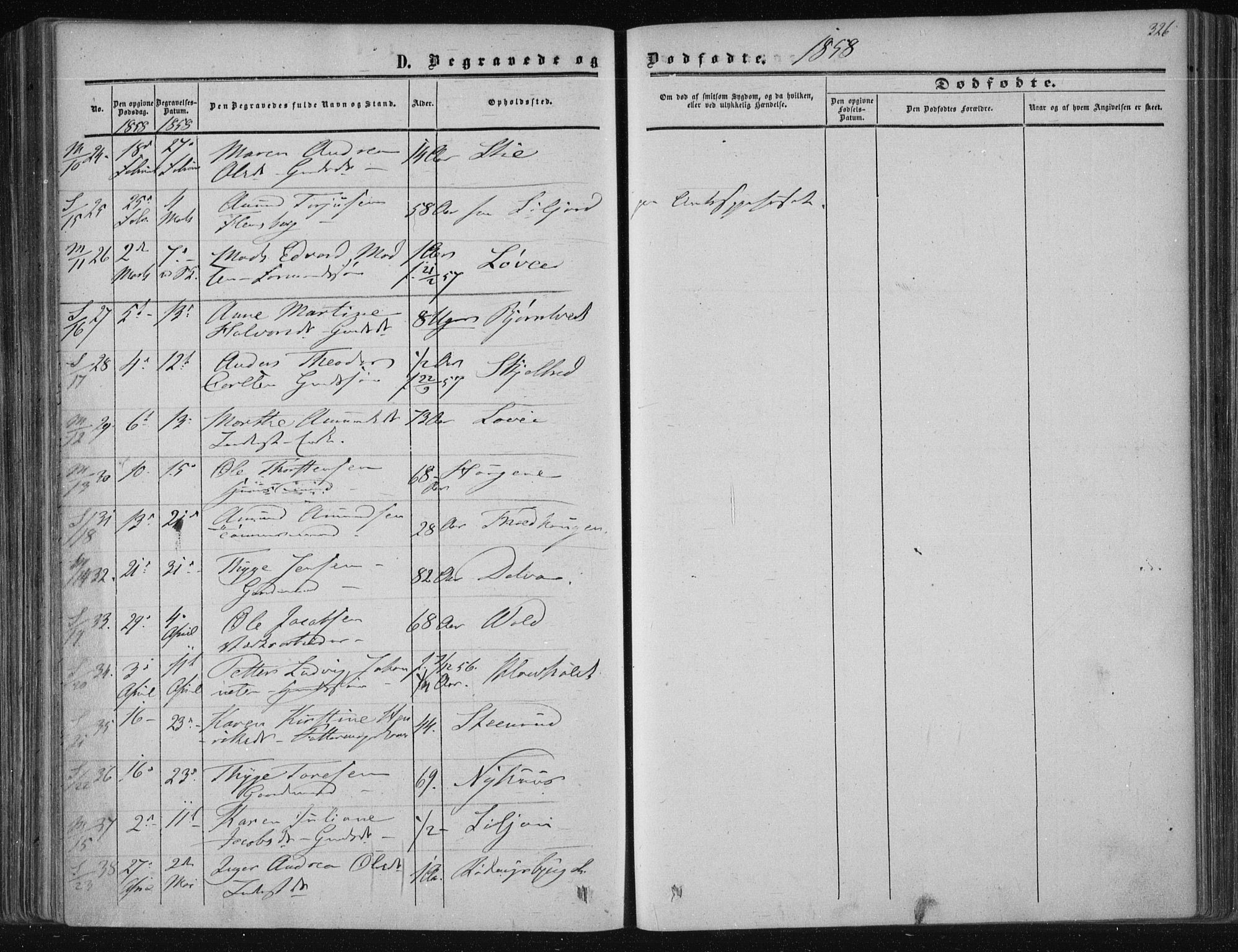 Solum kirkebøker, AV/SAKO-A-306/F/Fa/L0007: Parish register (official) no. I 7, 1856-1864, p. 326