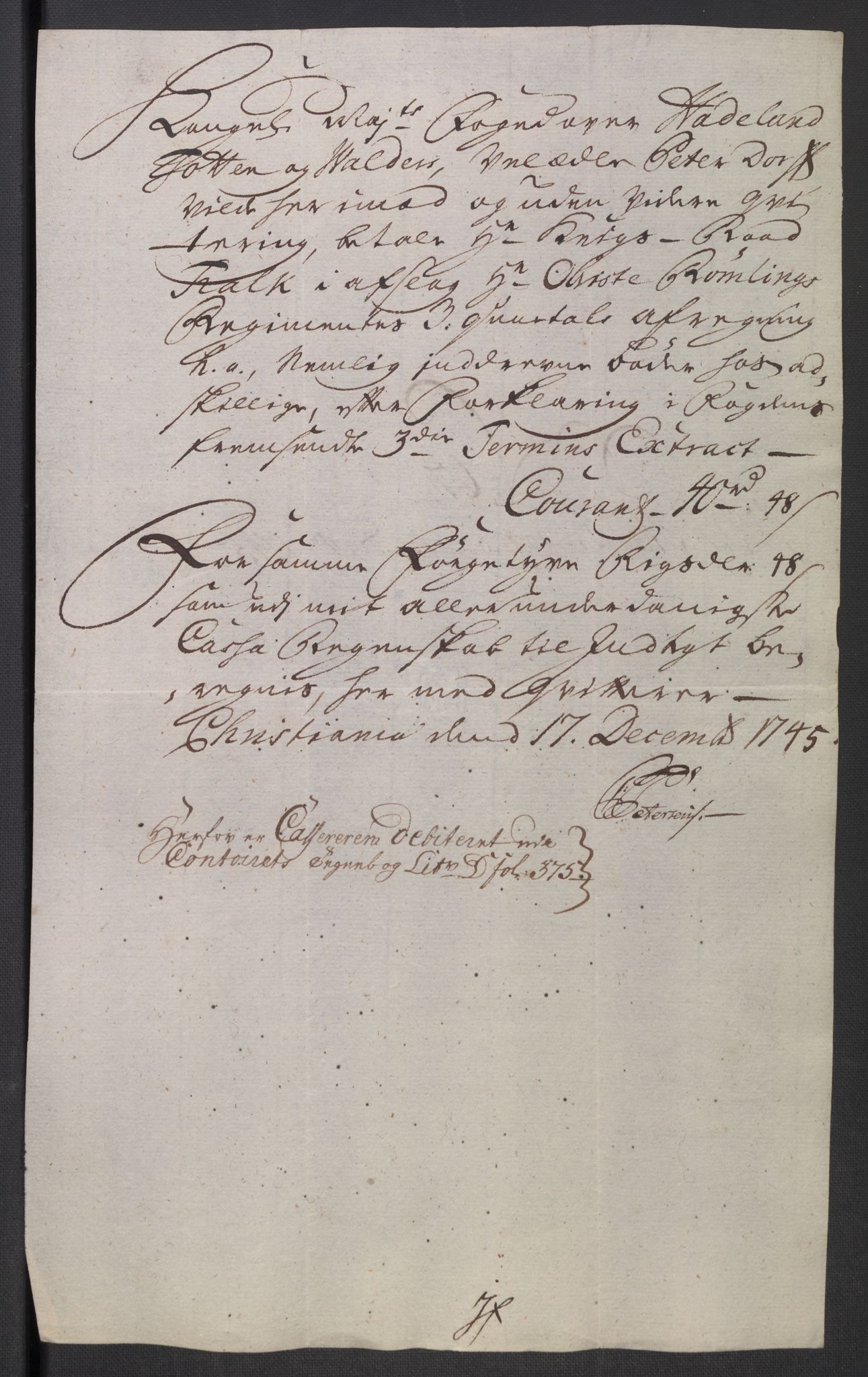 Rentekammeret inntil 1814, Reviderte regnskaper, Fogderegnskap, AV/RA-EA-4092/R18/L1345: Fogderegnskap Hadeland, Toten og Valdres, 1745-1746, p. 292