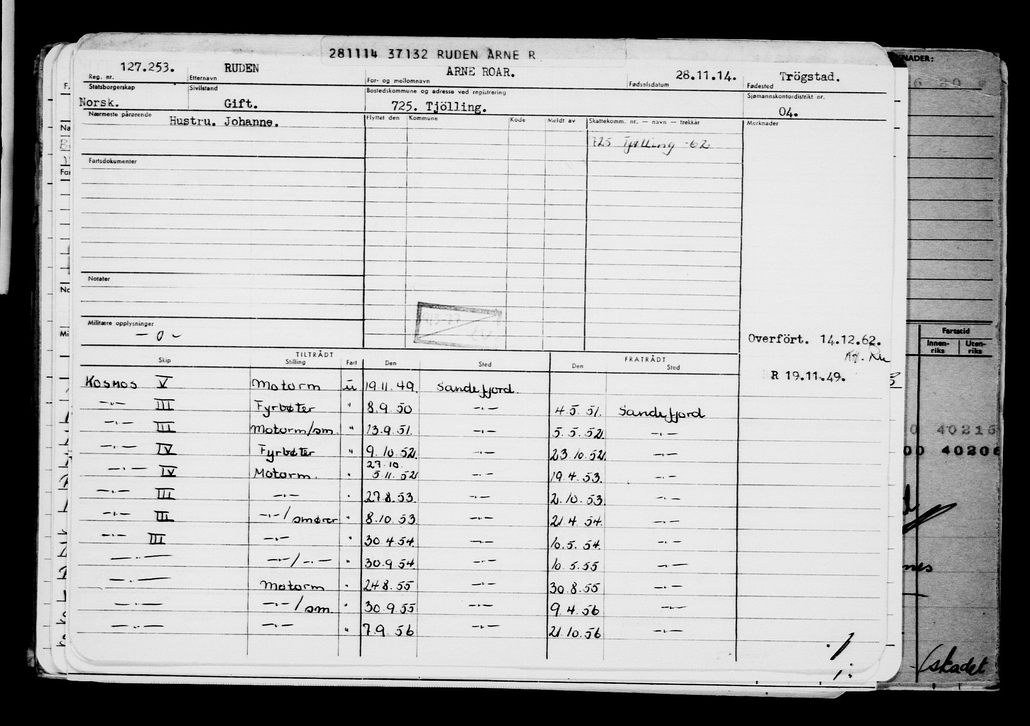 Direktoratet for sjømenn, AV/RA-S-3545/G/Gb/L0125: Hovedkort, 1914, p. 439