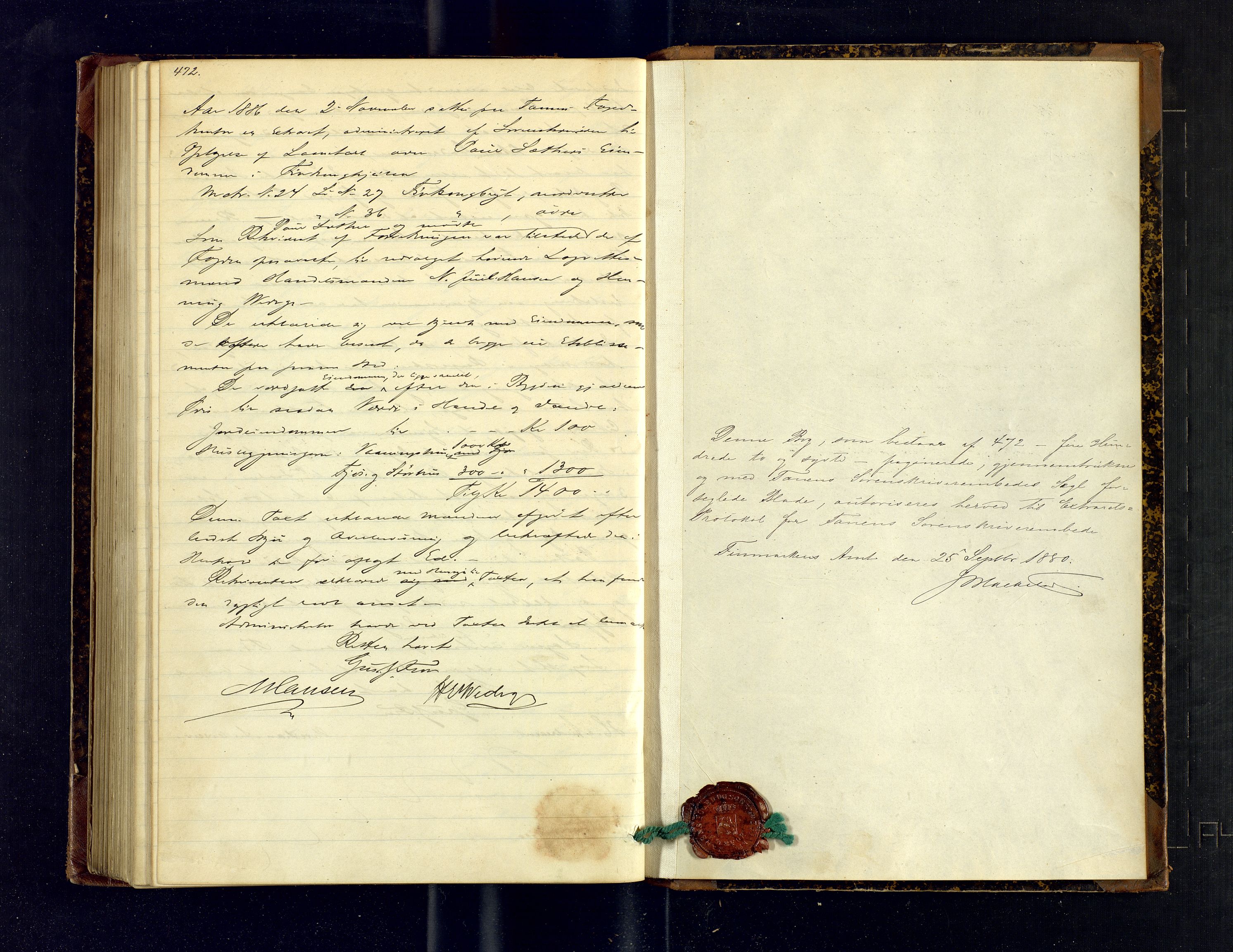 Tana fogderi/sorenskriveri, AV/SATØ-S-0058/H/Ha/Hab/L0110: Ekstrarettsprotokoller., 1880-1886