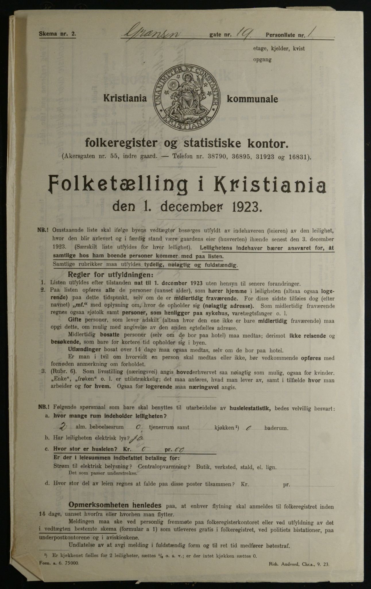 OBA, Municipal Census 1923 for Kristiania, 1923, p. 33778