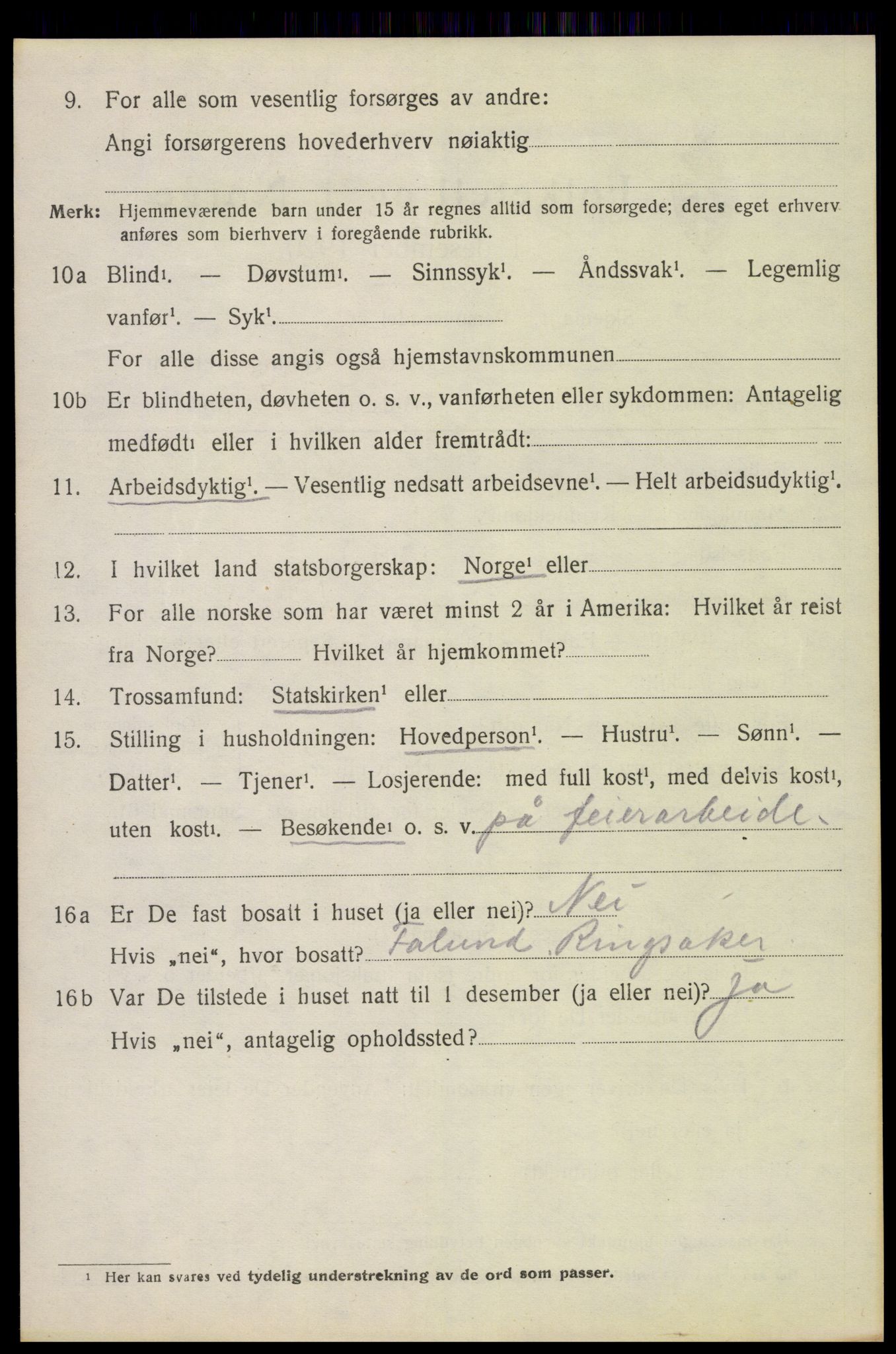 SAH, 1920 census for Ringsaker, 1920, p. 8197