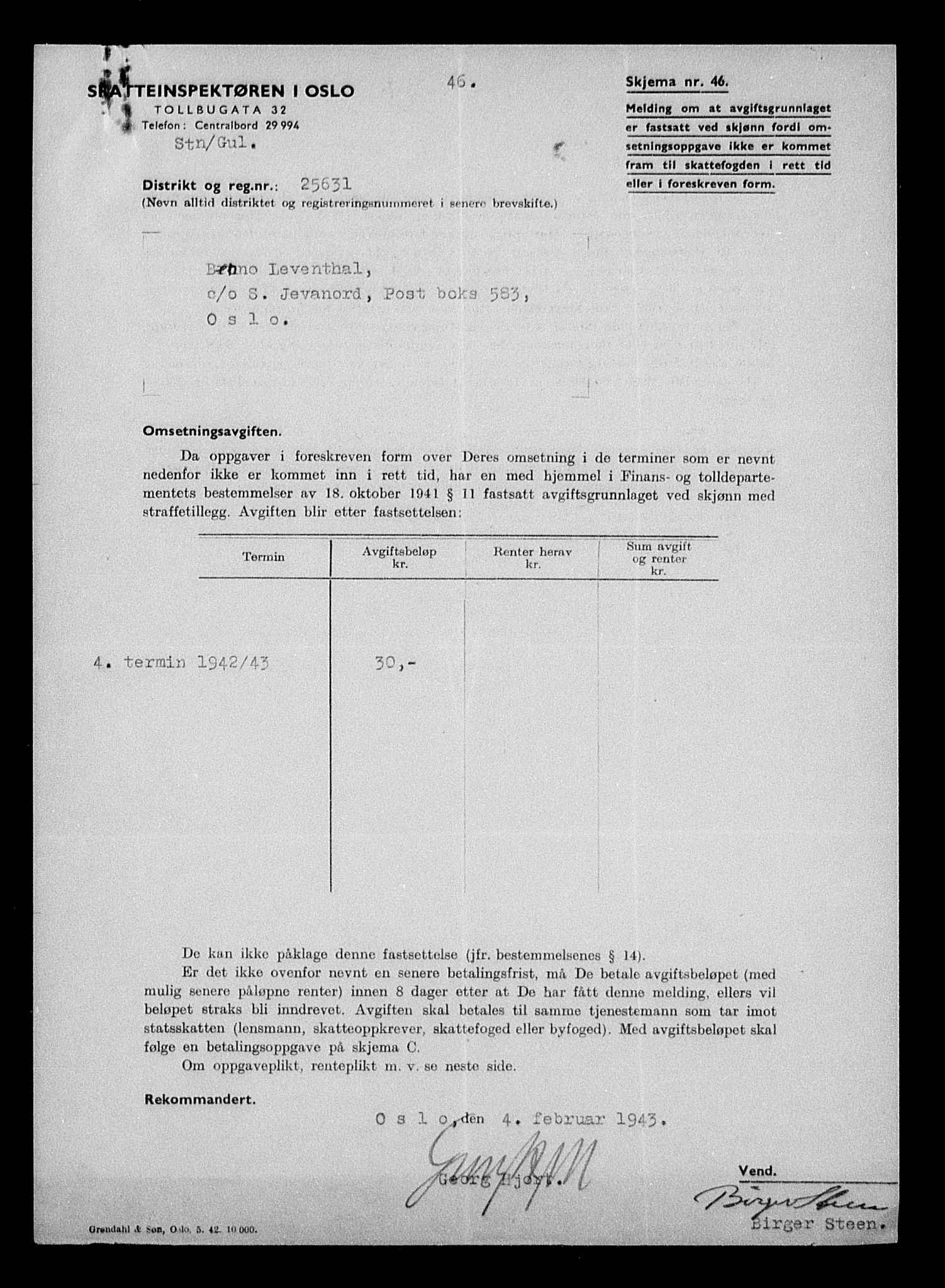 Justisdepartementet, Tilbakeføringskontoret for inndratte formuer, RA/S-1564/H/Hc/Hcc/L0959: --, 1945-1947, p. 498