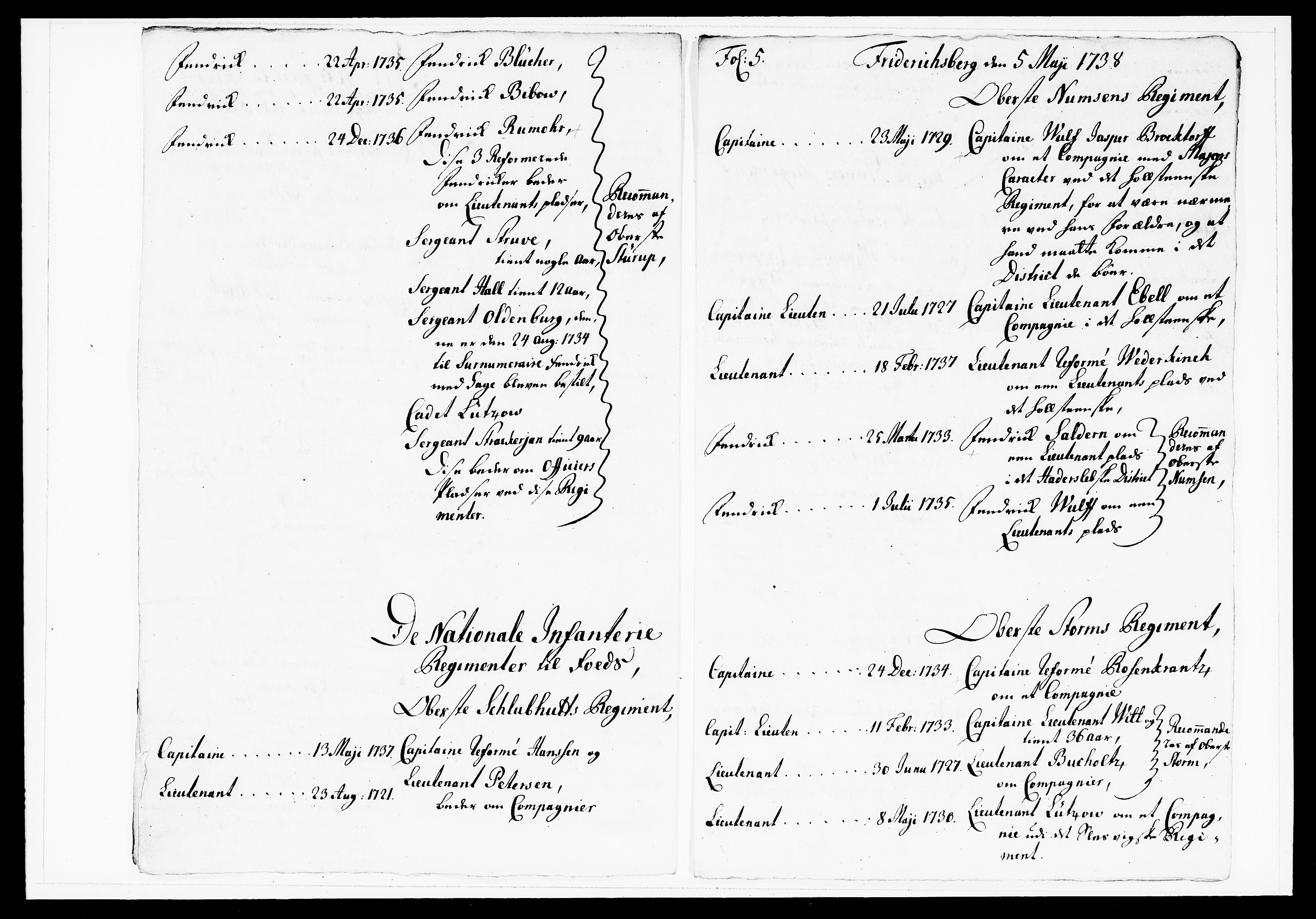 Krigskollegiet, Krigskancelliet, DRA/A-0006/-/1143-1150: Refererede sager, 1738, p. 203