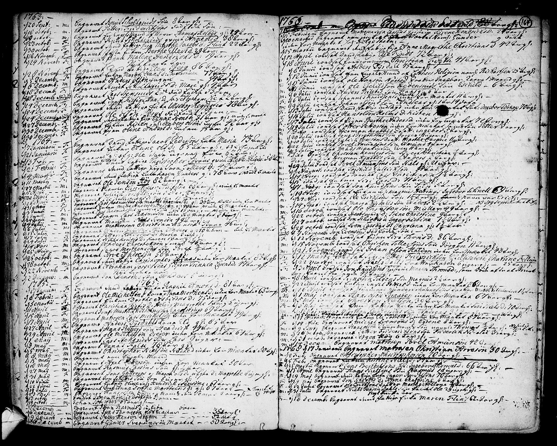 Strømsø kirkebøker, AV/SAKO-A-246/F/Fb/L0002: Parish register (official) no. II 2, 1739-1814, p. 164