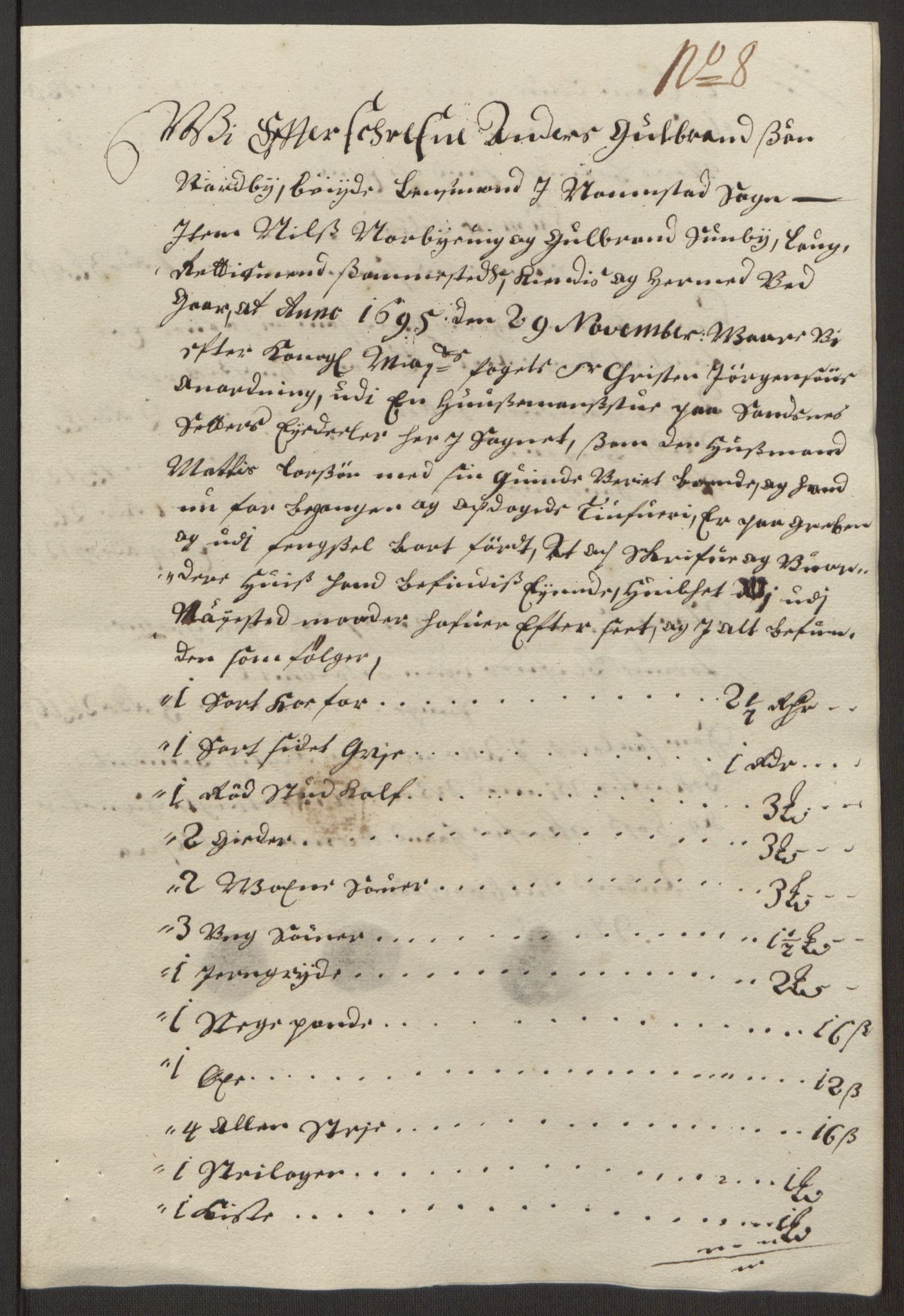 Rentekammeret inntil 1814, Reviderte regnskaper, Fogderegnskap, AV/RA-EA-4092/R12/L0707: Fogderegnskap Øvre Romerike, 1695, p. 77