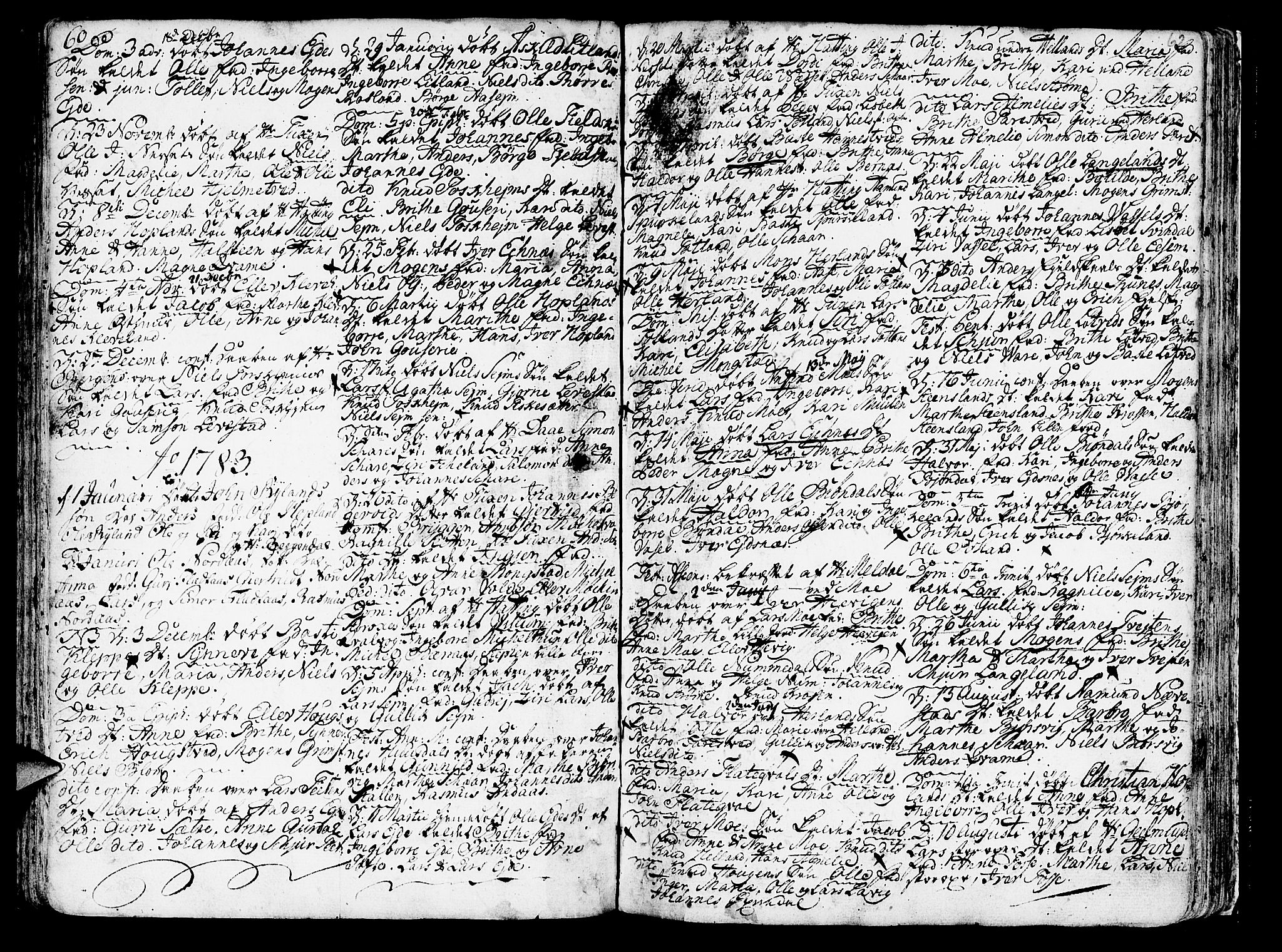 Hosanger sokneprestembete, SAB/A-75801/H/Haa: Parish register (official) no. A 2 /1, 1766-1793, p. 62