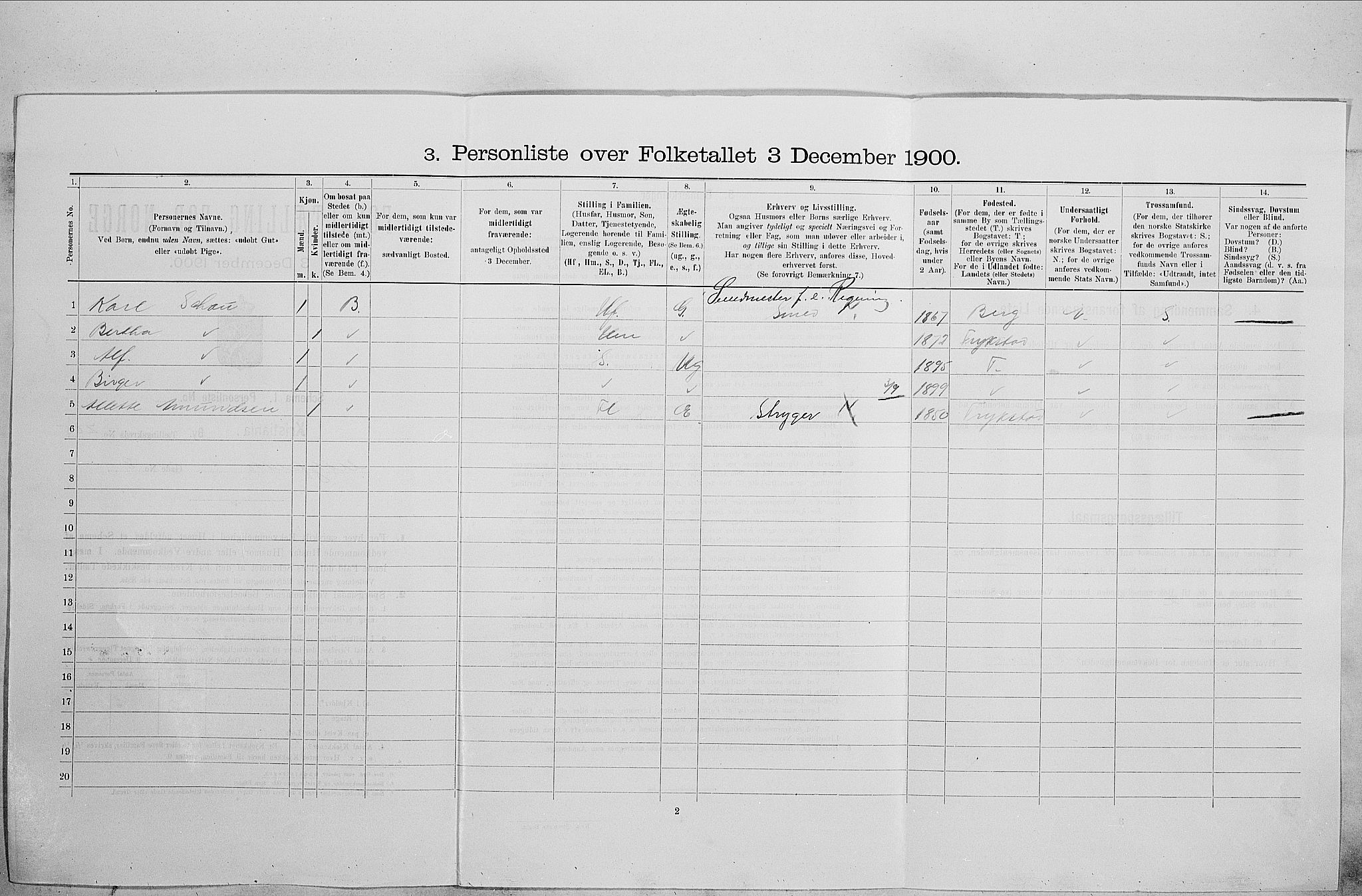 SAO, 1900 census for Kristiania, 1900, p. 59738