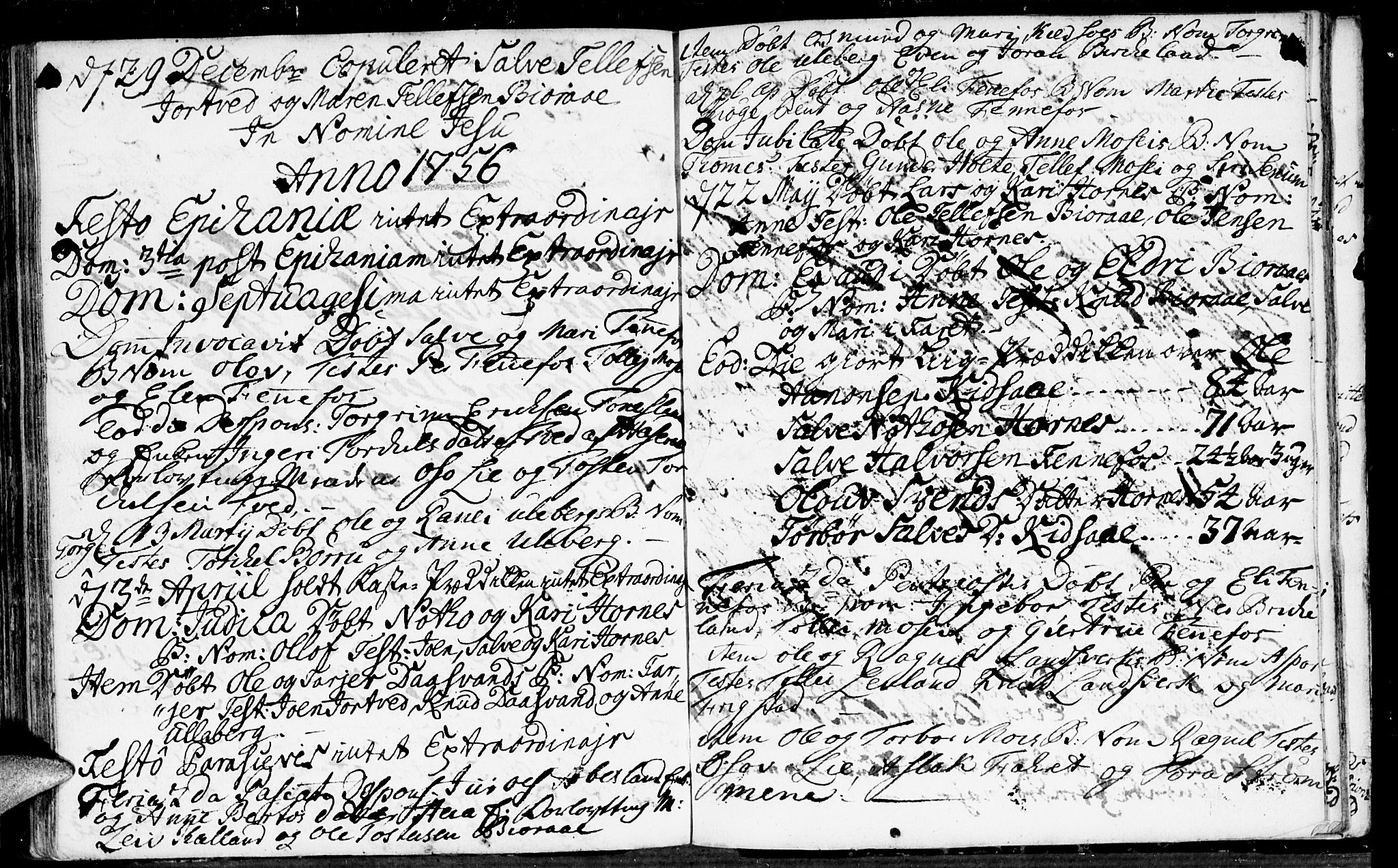 Evje sokneprestkontor, AV/SAK-1111-0008/F/Fa/Fab/L0001: Parish register (official) no. A 1, 1704-1764, p. 232-233