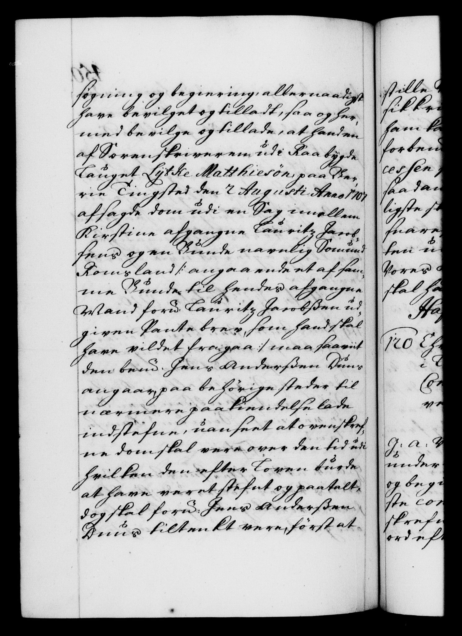 Danske Kanselli 1572-1799, AV/RA-EA-3023/F/Fc/Fca/Fcaa/L0020: Norske registre, 1708-1711, p. 450b