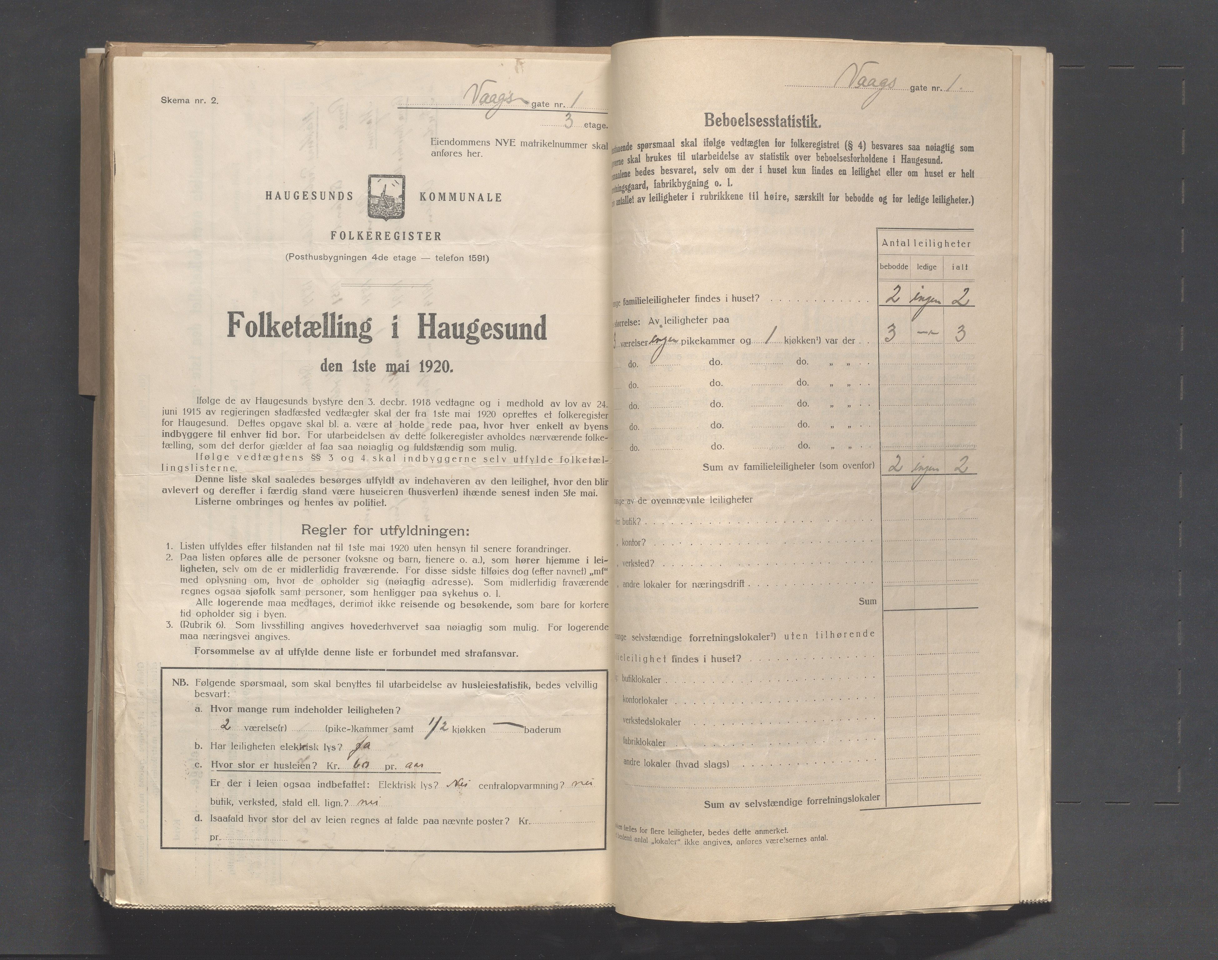 IKAR, Local census 1.5.1920 for Haugesund, 1920, p. 7138