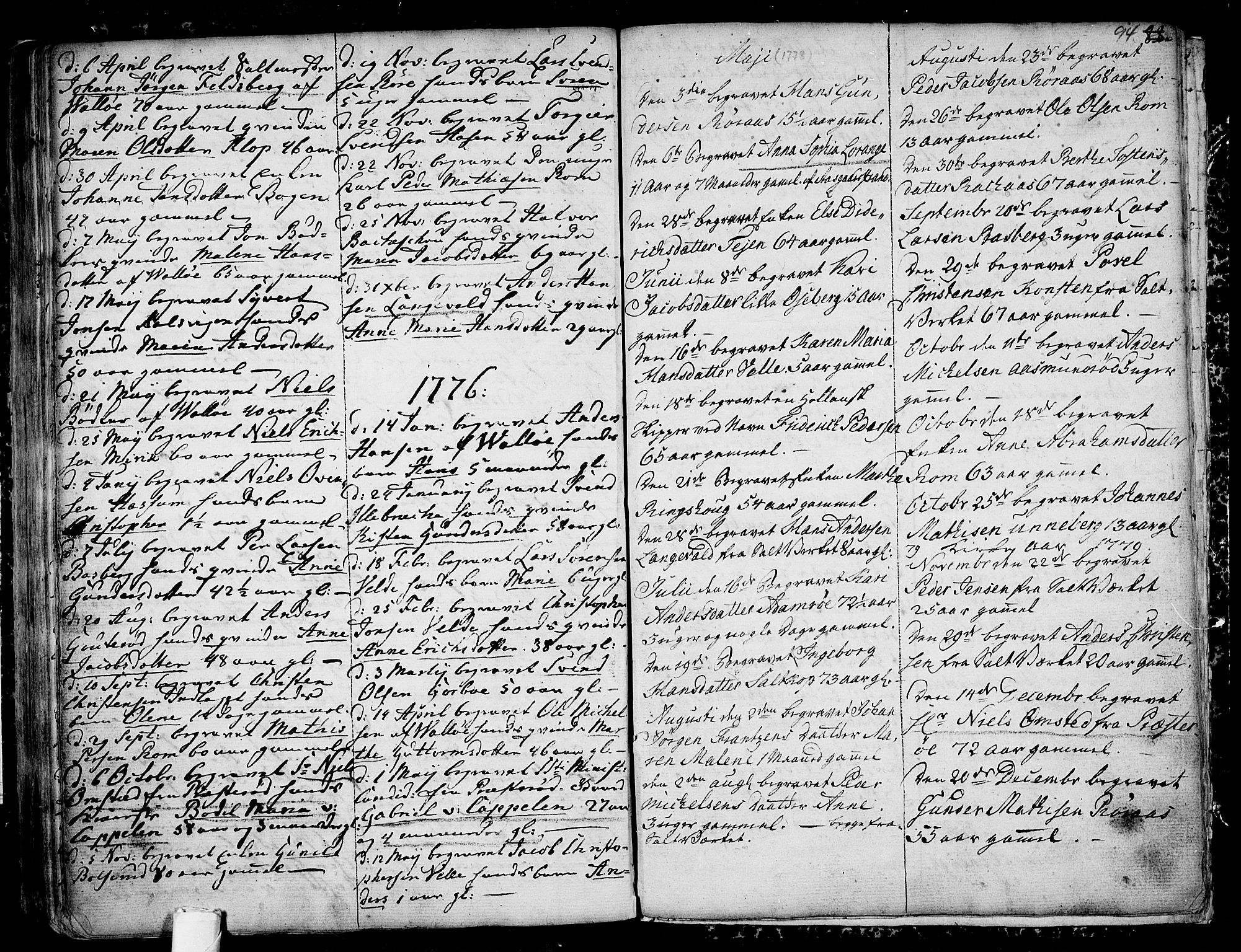 Sem kirkebøker, AV/SAKO-A-5/F/Fb/L0002: Parish register (official) no. II 2, 1764-1792, p. 94