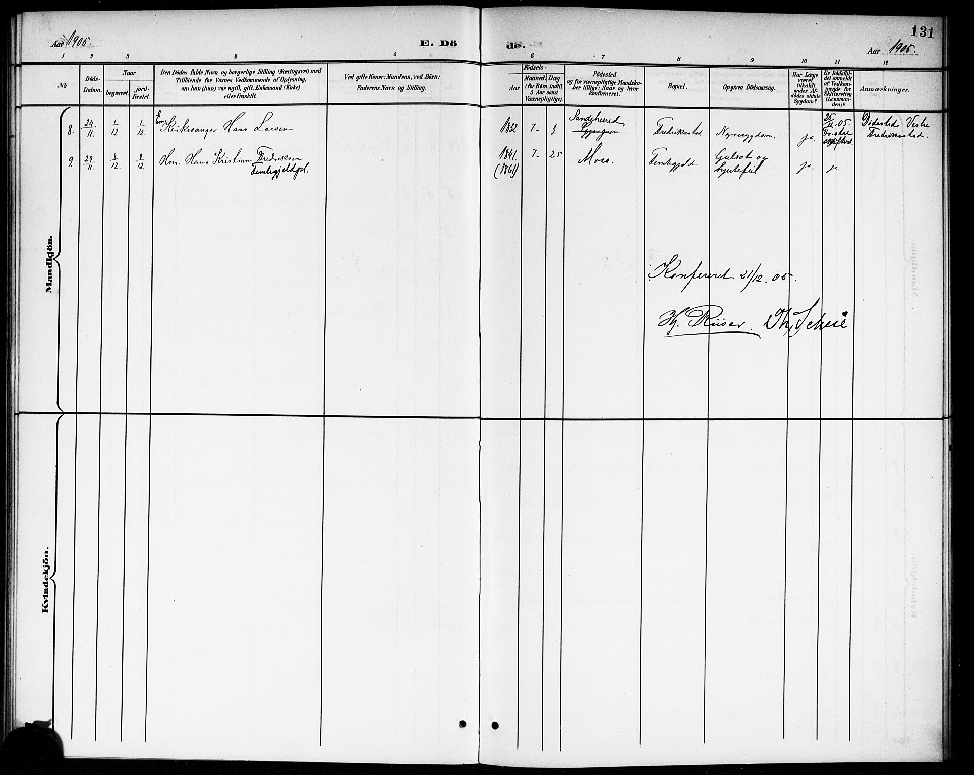 Våler prestekontor Kirkebøker, AV/SAO-A-11083/G/Ga/L0004: Parish register (copy) no. I 4, 1901-1914, p. 131