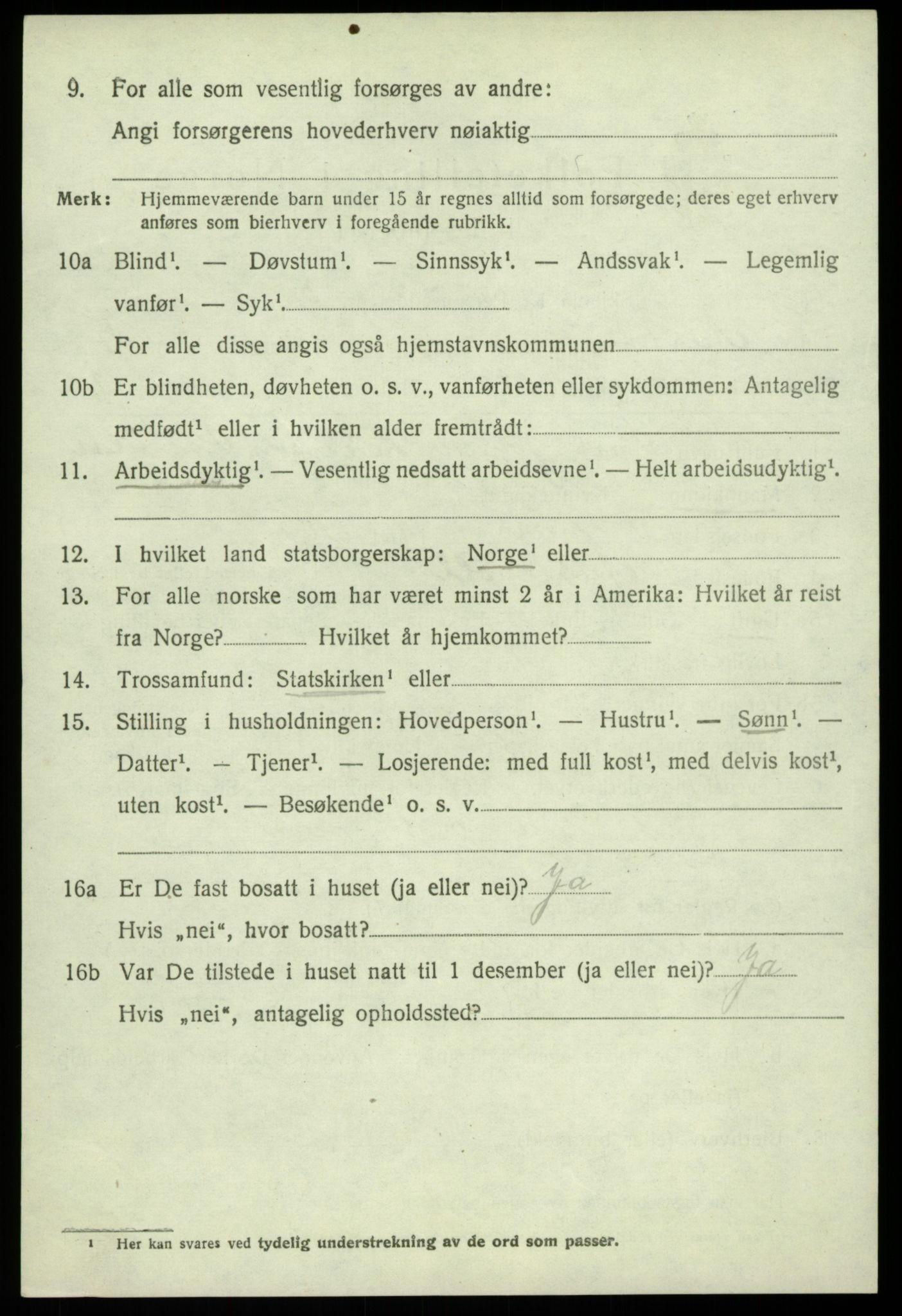 SAB, 1920 census for Austevoll, 1920, p. 3827