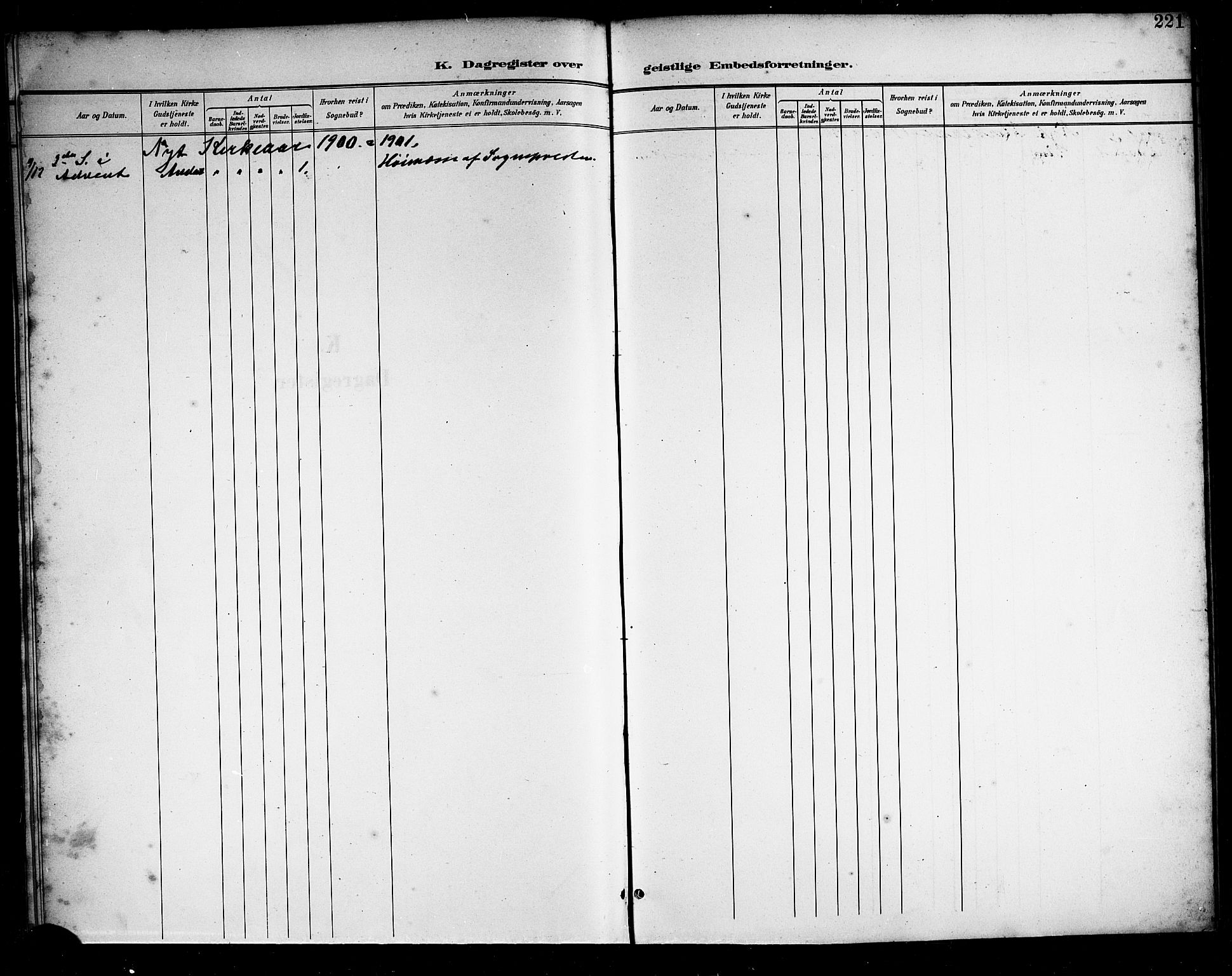 Ministerialprotokoller, klokkerbøker og fødselsregistre - Nordland, SAT/A-1459/899/L1449: Parish register (copy) no. 899C04, 1900-1918, p. 221