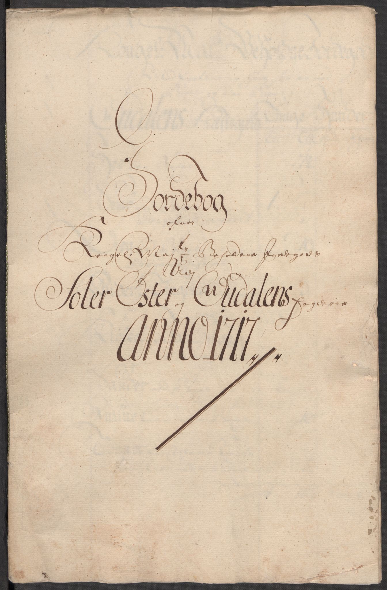 Rentekammeret inntil 1814, Reviderte regnskaper, Fogderegnskap, RA/EA-4092/R13/L0856: Fogderegnskap Solør, Odal og Østerdal, 1717, p. 203