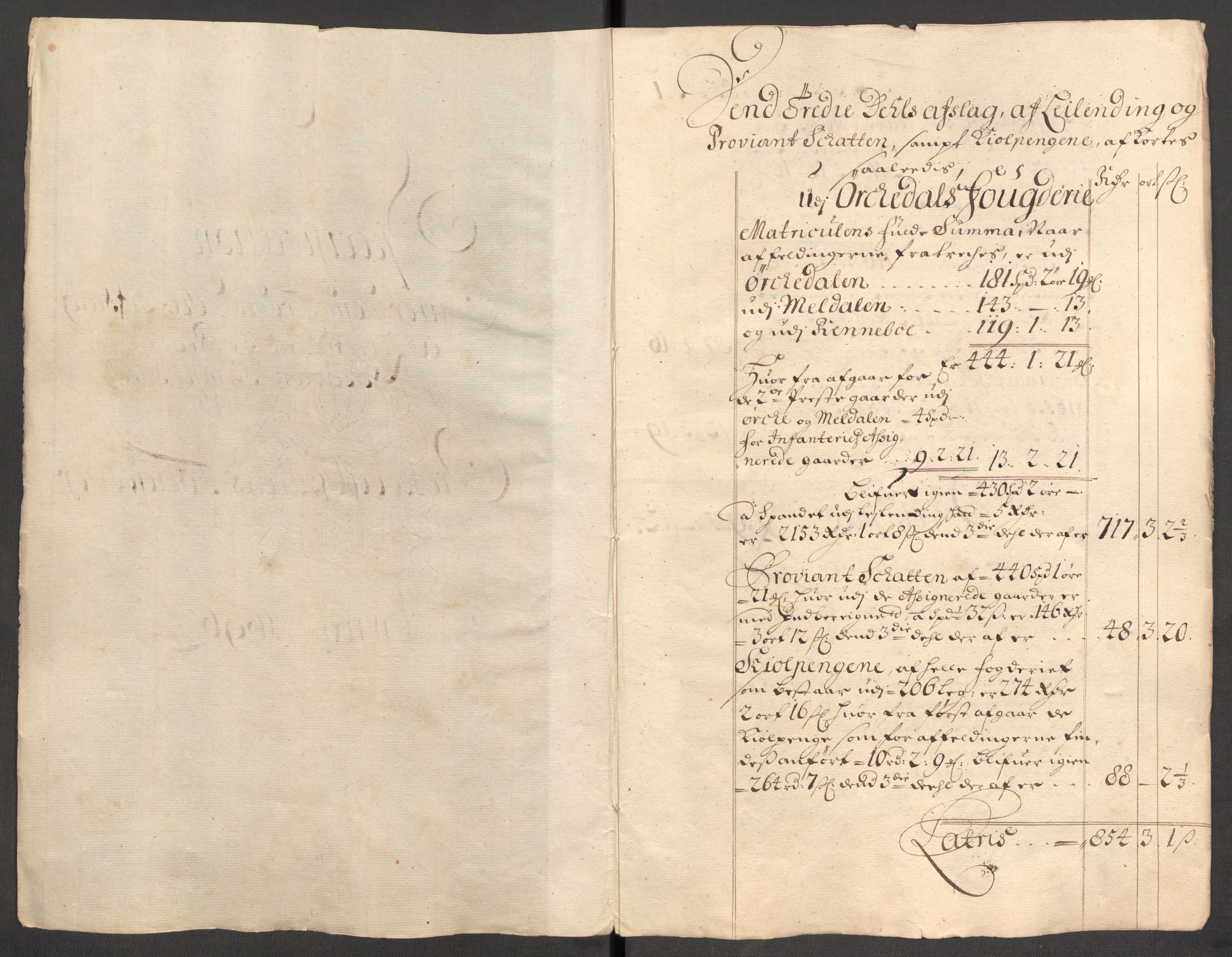 Rentekammeret inntil 1814, Reviderte regnskaper, Fogderegnskap, RA/EA-4092/R60/L3946: Fogderegnskap Orkdal og Gauldal, 1696, p. 239