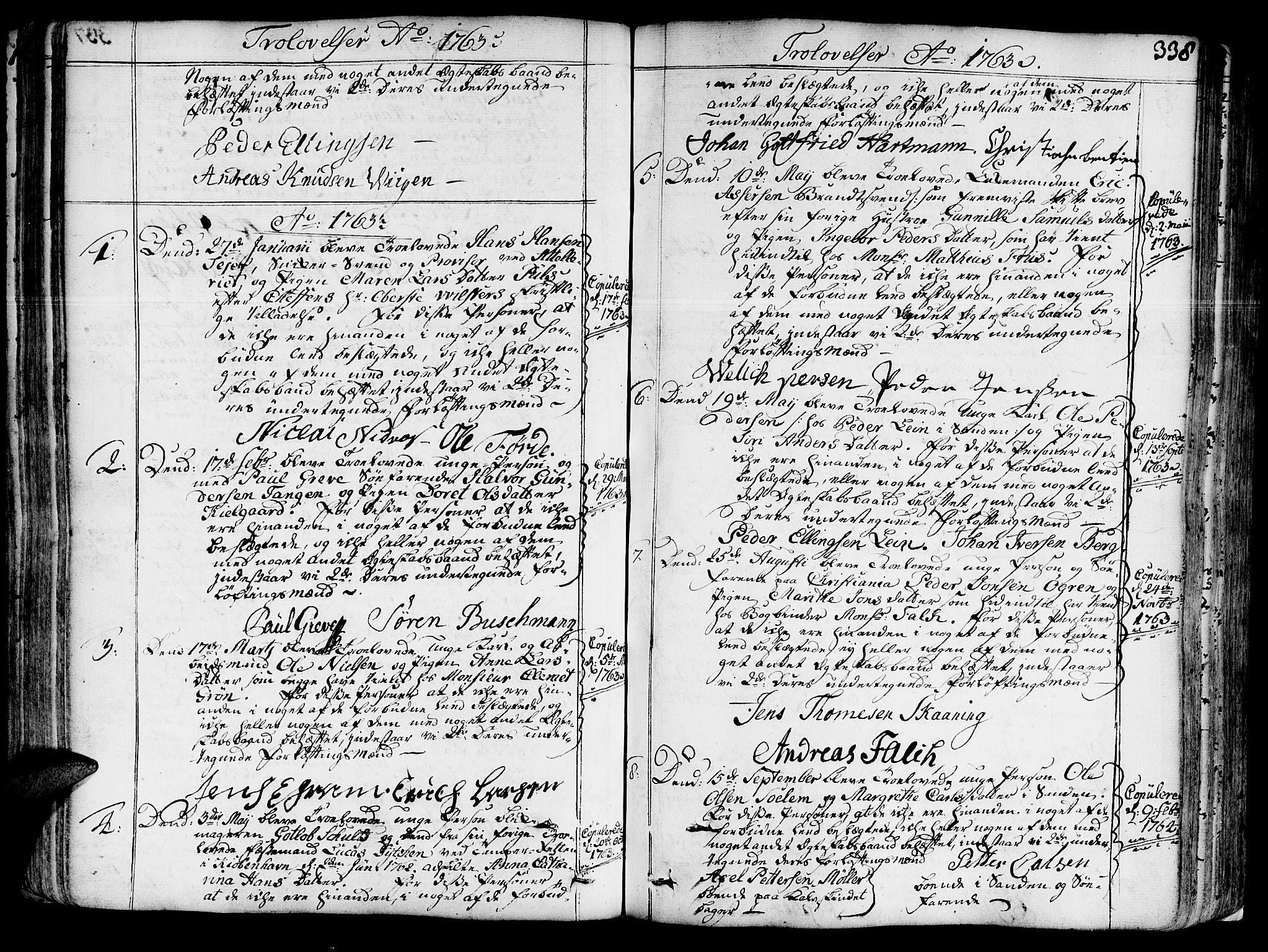 Ministerialprotokoller, klokkerbøker og fødselsregistre - Sør-Trøndelag, SAT/A-1456/602/L0103: Parish register (official) no. 602A01, 1732-1774, p. 338