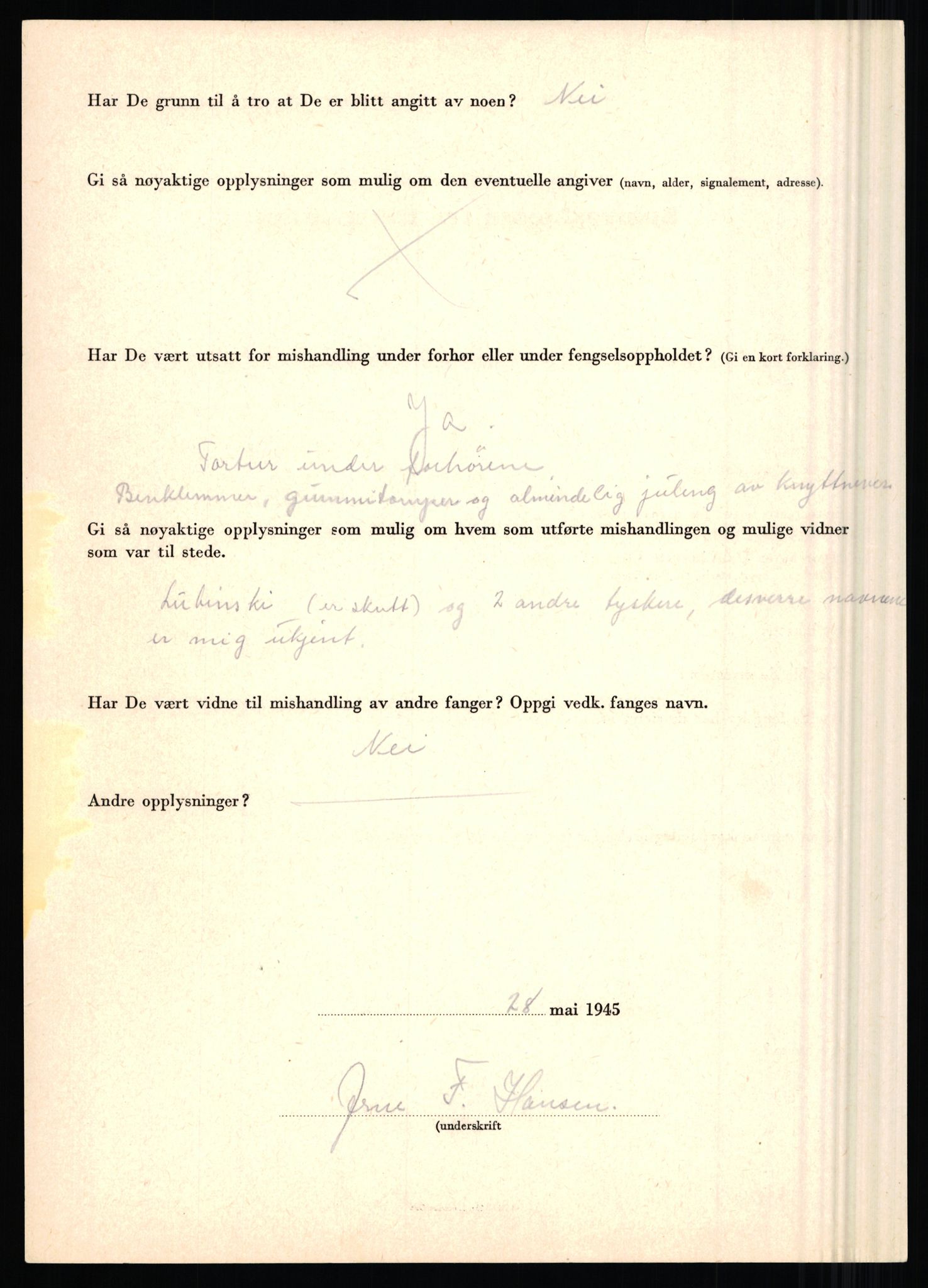 Rikspolitisjefen, AV/RA-S-1560/L/L0006: Hansen, Adolf Boye - Hemstad, Gunnar, 1940-1945, p. 24