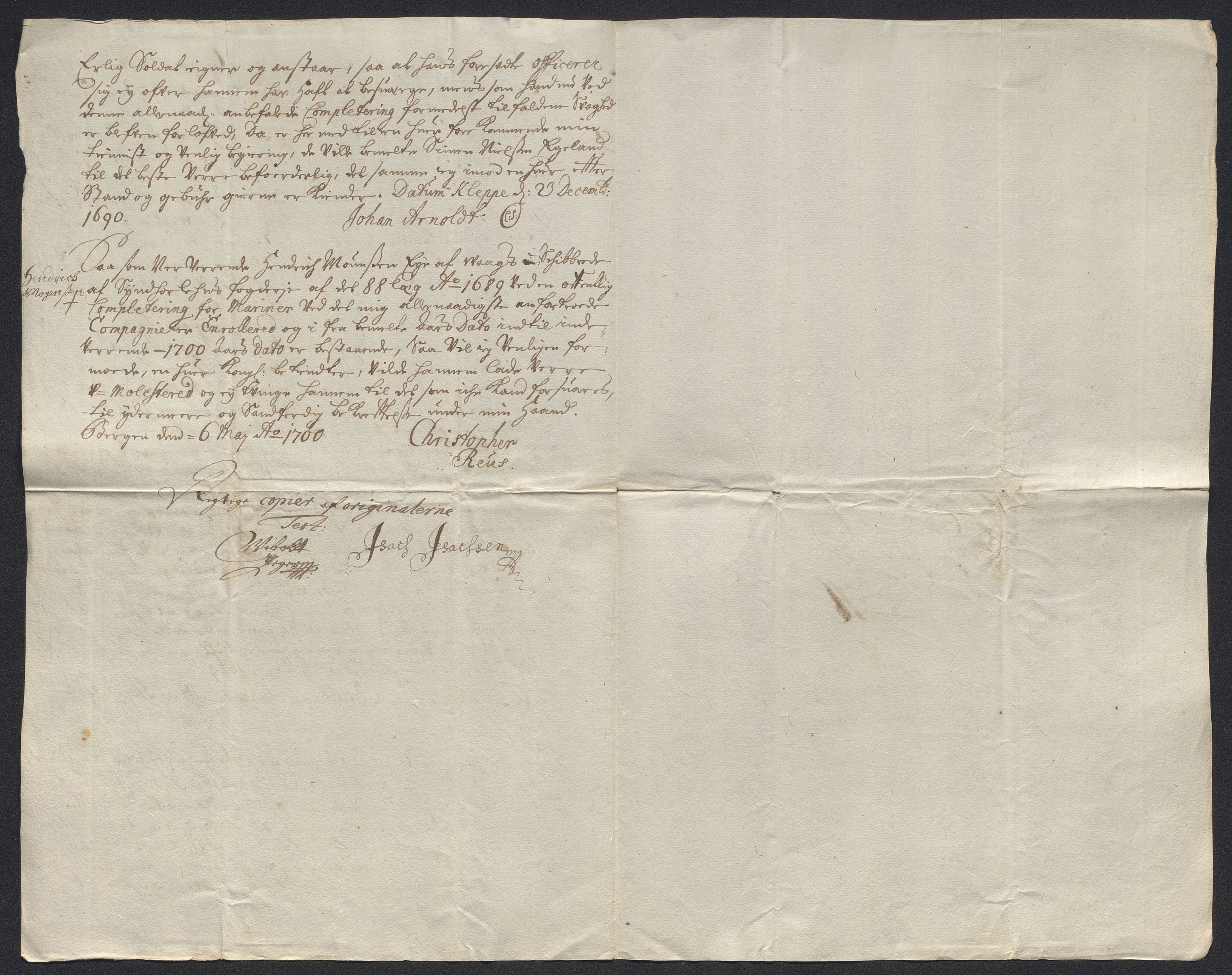 Rentekammeret inntil 1814, Reviderte regnskaper, Byregnskaper, AV/RA-EA-4066/R/Ro/L0302: [O4] Kontribusjonsregnskap, 1687-1711, p. 206