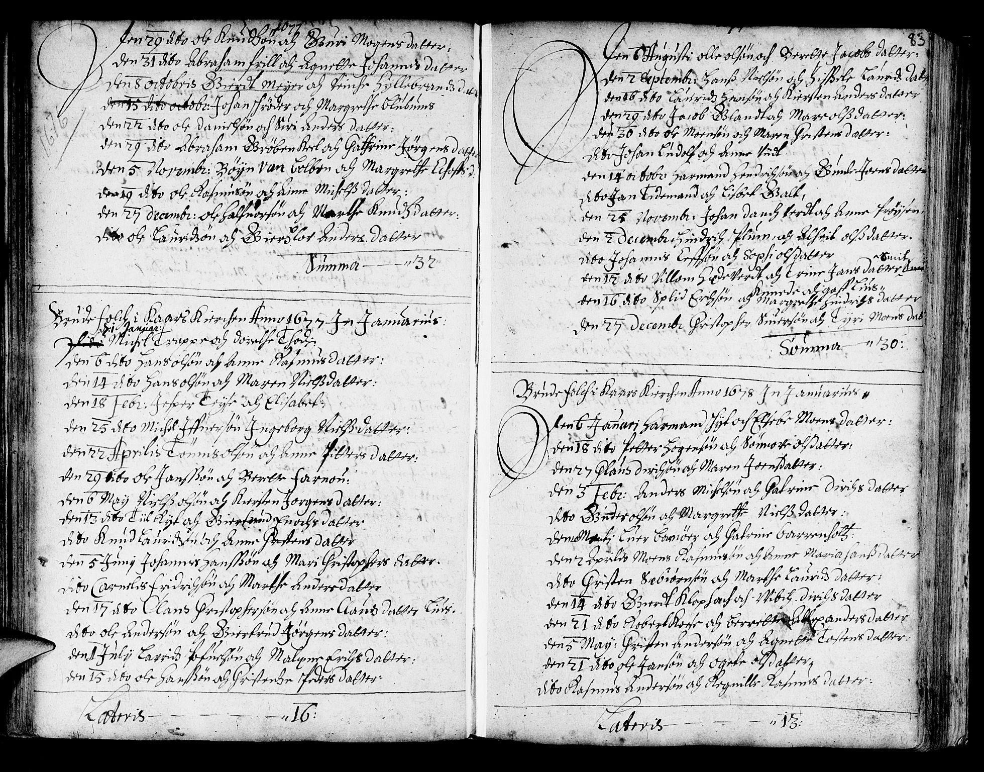 Korskirken sokneprestembete, SAB/A-76101/H/Haa/L0001: Parish register (official) no. A 1, 1674-1688, p. 83