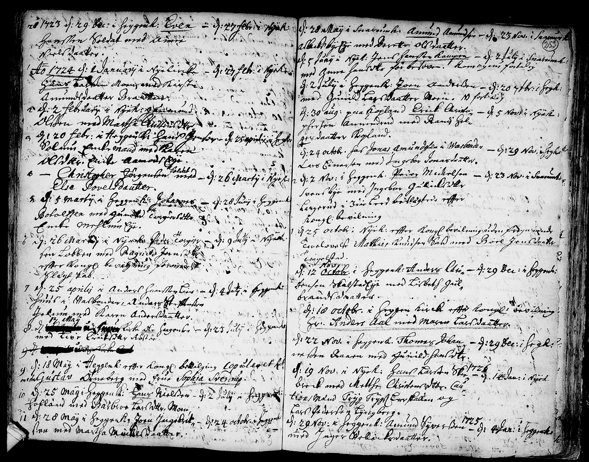 Modum kirkebøker, AV/SAKO-A-234/F/Fa/L0001: Parish register (official) no. 1, 1712-1740, p. 253