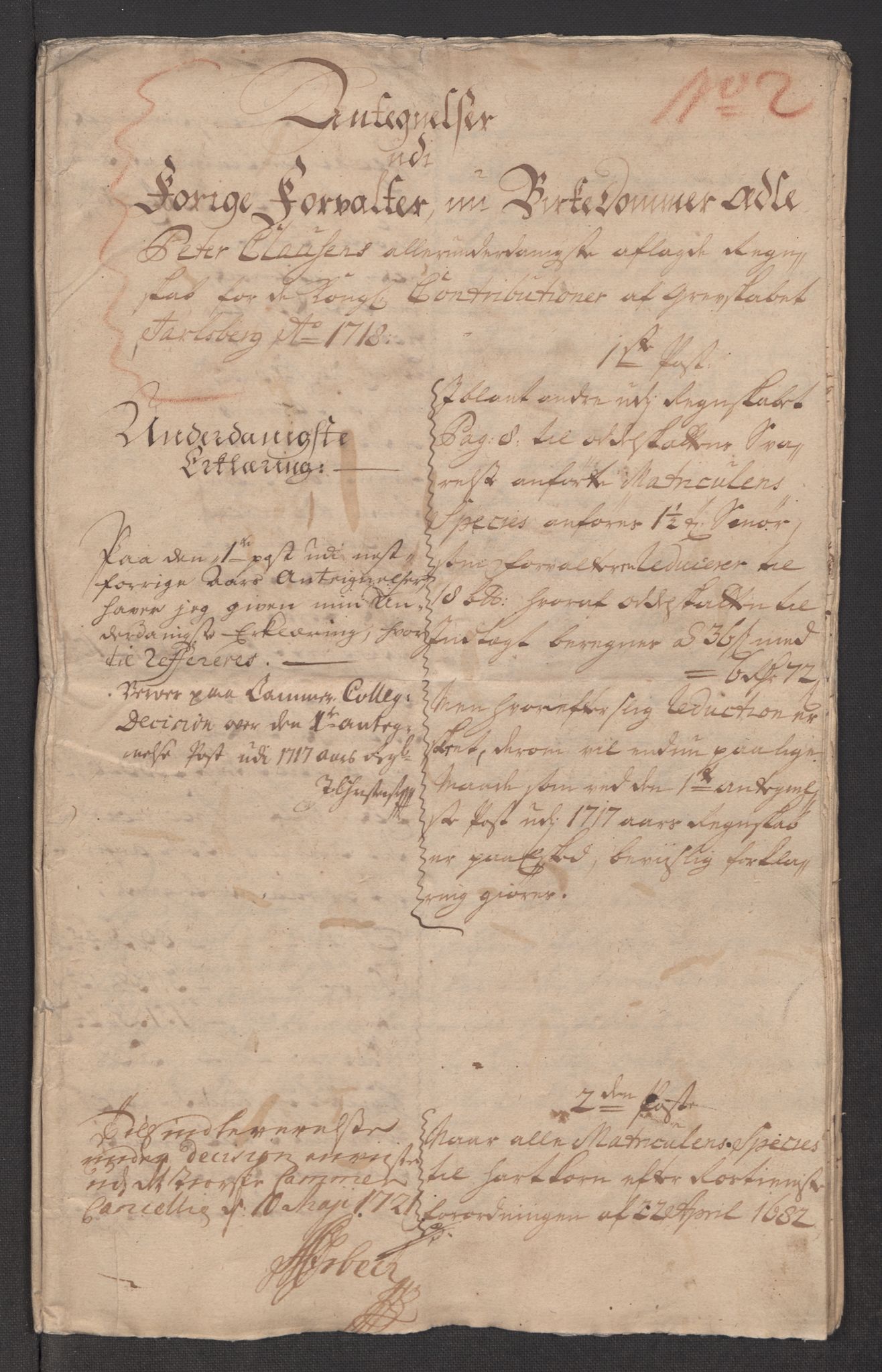 Rentekammeret inntil 1814, Reviderte regnskaper, Fogderegnskap, RA/EA-4092/R32/L1882: Fogderegnskap Jarlsberg grevskap, 1718, p. 488