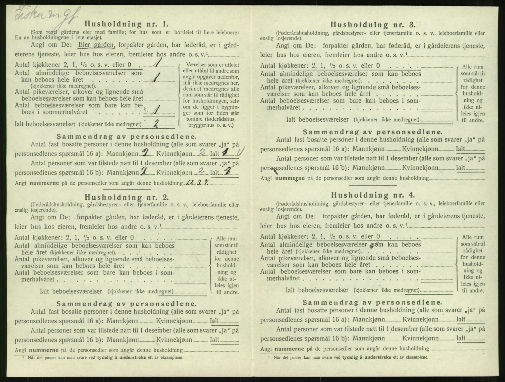 SAT, 1920 census for Kornstad, 1920, p. 350