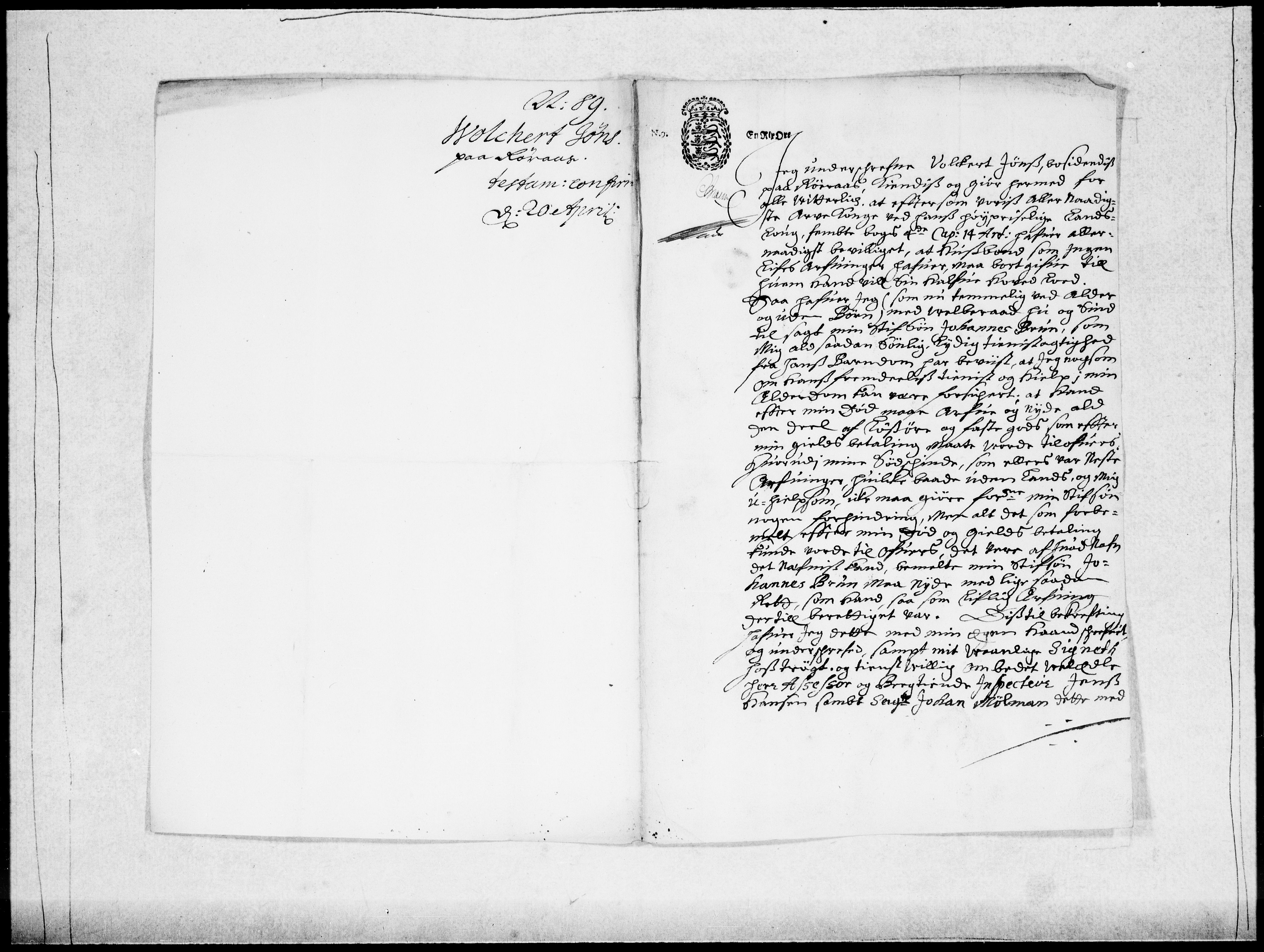 Danske Kanselli 1572-1799, AV/RA-EA-3023/F/Fc/Fcc/Fcca/L0042: Norske innlegg 1572-1799, 1688-1689, p. 498