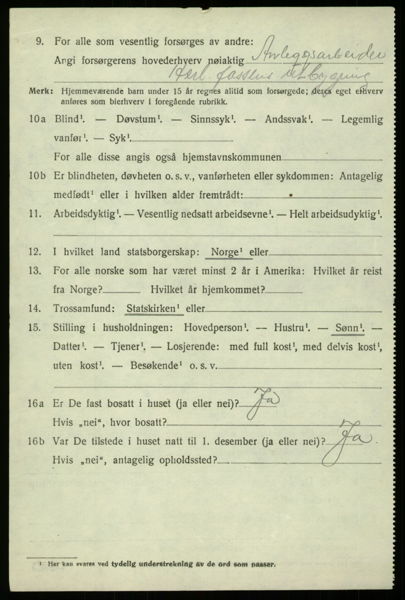 SAB, 1920 census for Hosanger, 1920, p. 4188