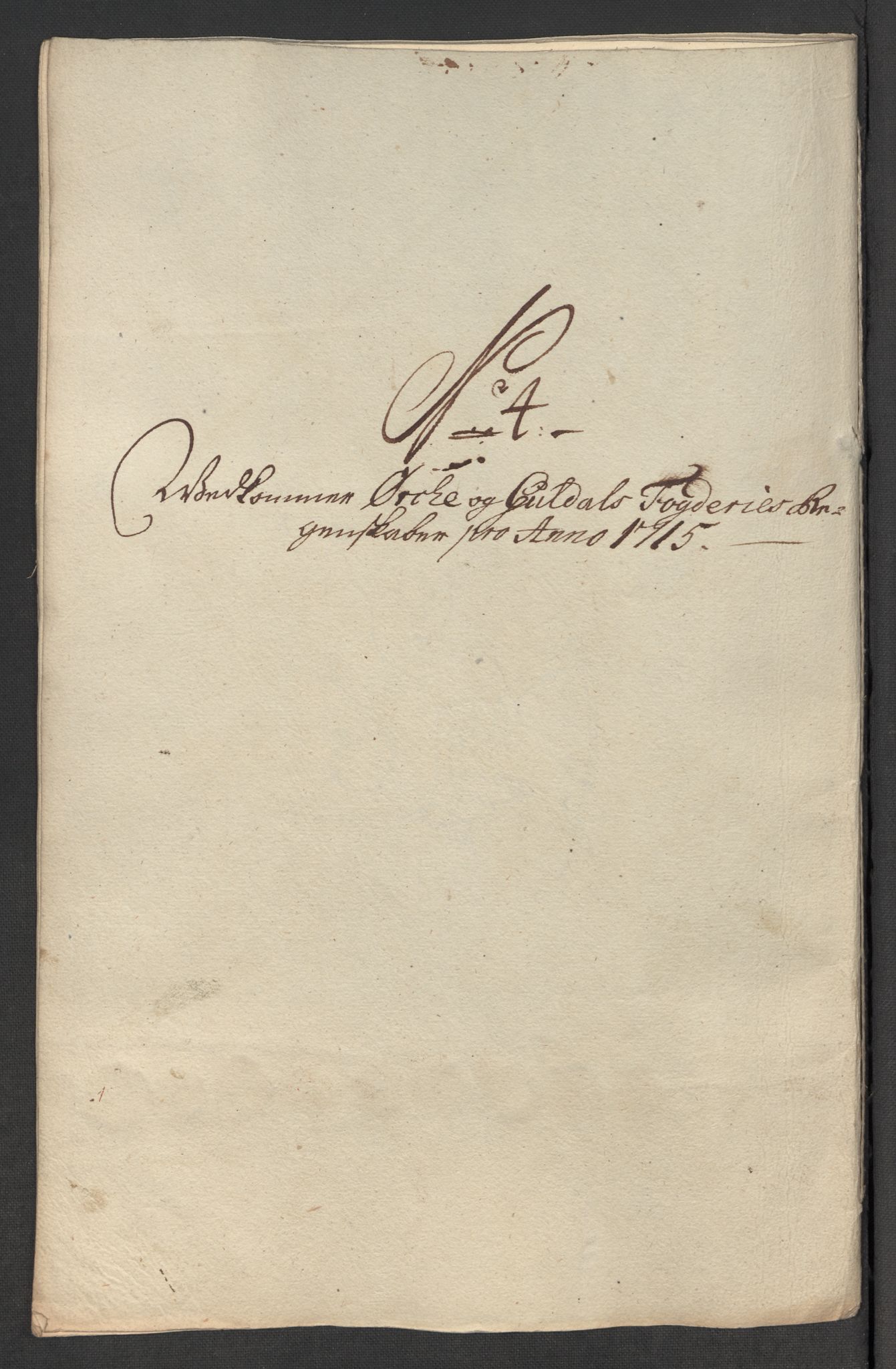 Rentekammeret inntil 1814, Reviderte regnskaper, Fogderegnskap, RA/EA-4092/R60/L3966: Fogderegnskap Orkdal og Gauldal, 1715, p. 117