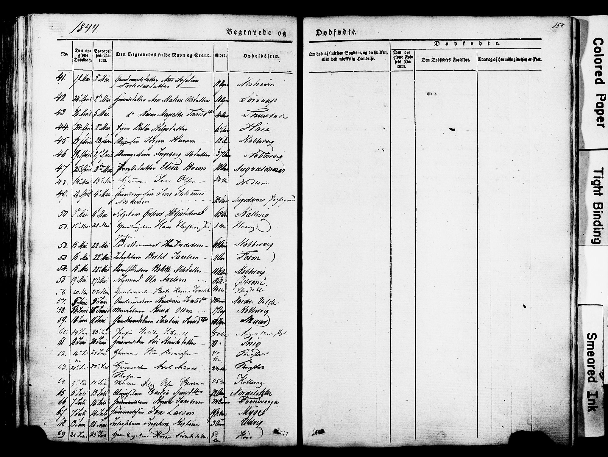 Avaldsnes sokneprestkontor, AV/SAST-A -101851/H/Ha/Haa/L0007: Parish register (official) no. A 7, 1841-1853, p. 154