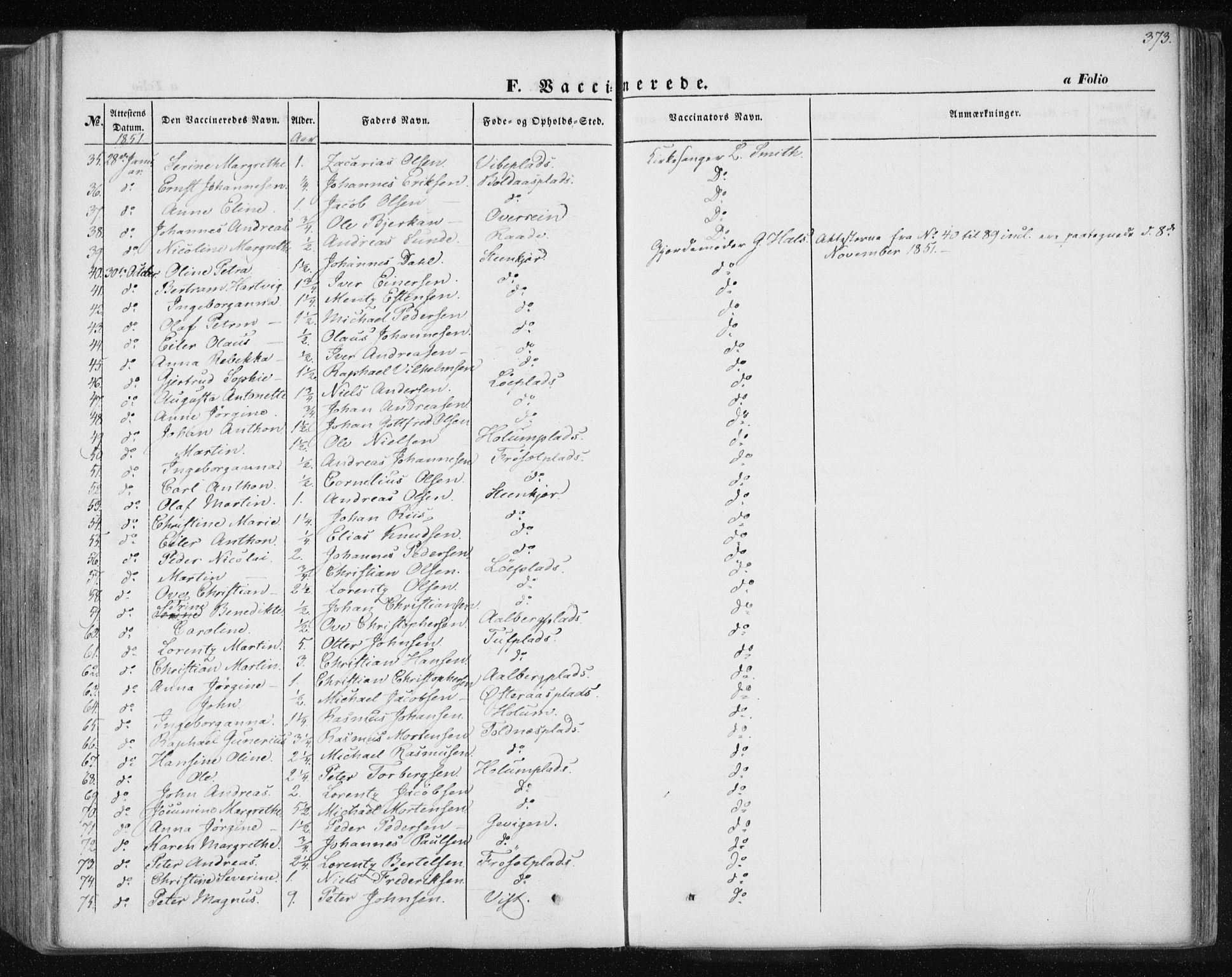 Ministerialprotokoller, klokkerbøker og fødselsregistre - Nord-Trøndelag, SAT/A-1458/735/L0342: Parish register (official) no. 735A07 /1, 1849-1862, p. 373