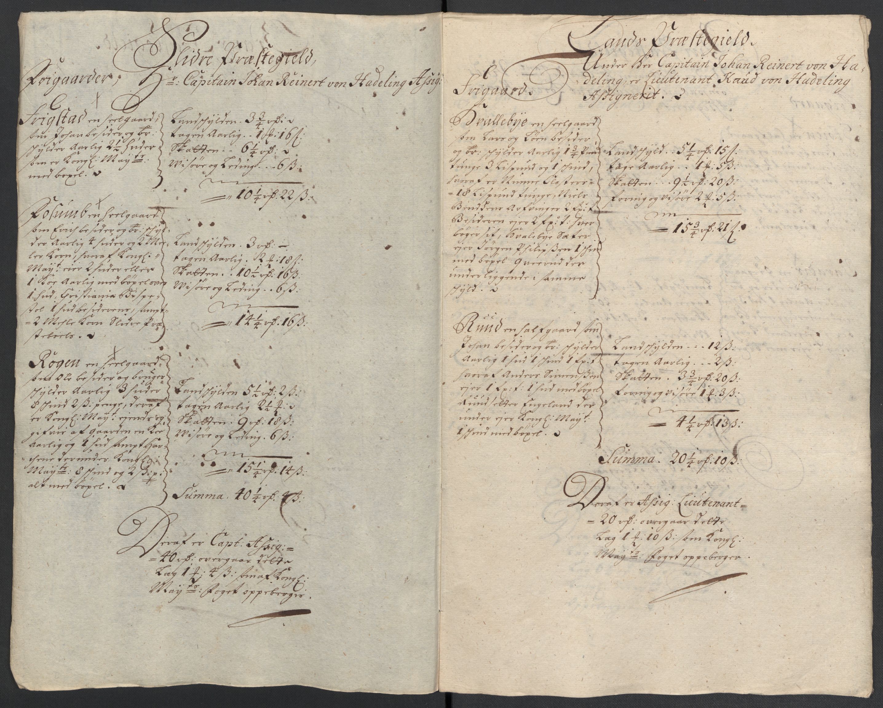 Rentekammeret inntil 1814, Reviderte regnskaper, Fogderegnskap, RA/EA-4092/R18/L1305: Fogderegnskap Hadeland, Toten og Valdres, 1707-1708, p. 295