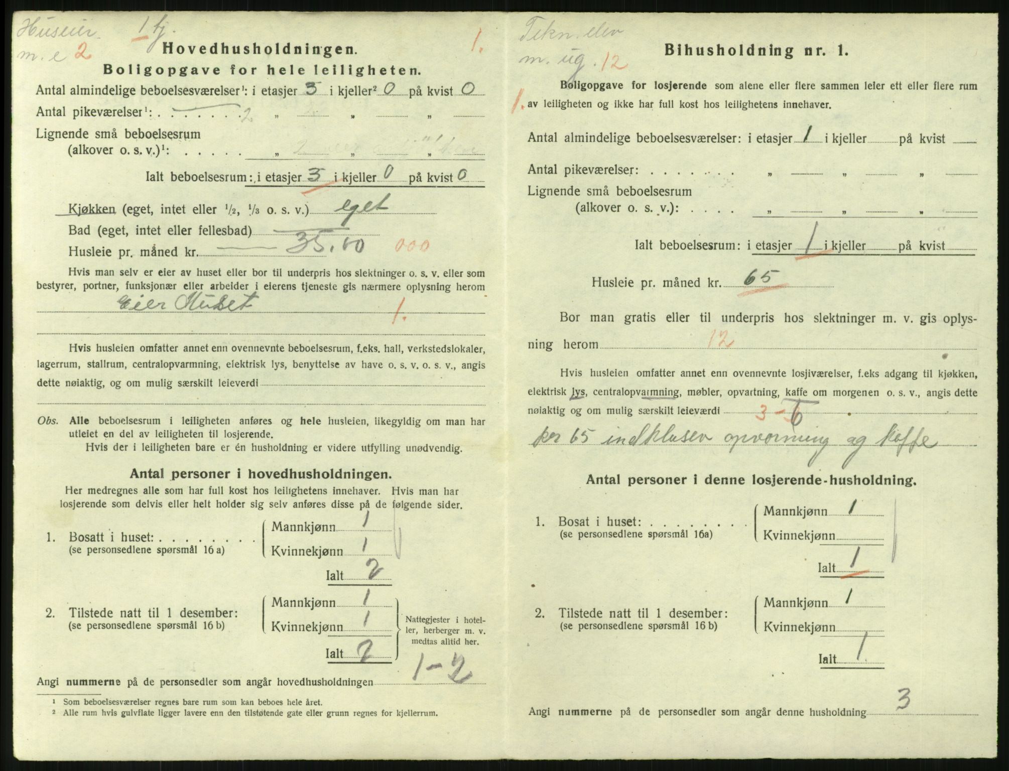 SAKO, 1920 census for Horten, 1920, p. 3564