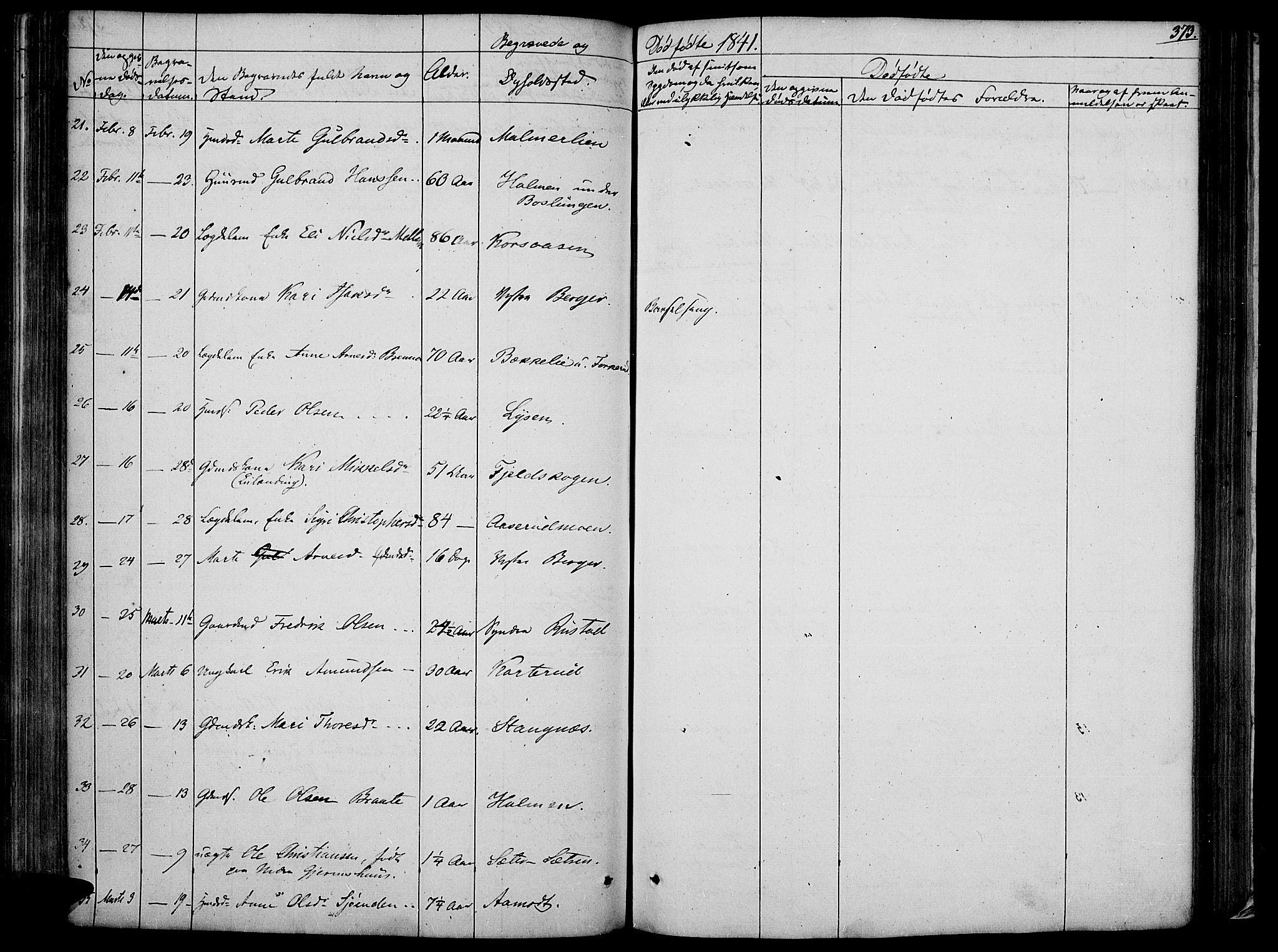 Vinger prestekontor, AV/SAH-PREST-024/H/Ha/Haa/L0008: Parish register (official) no. 8, 1839-1847, p. 373