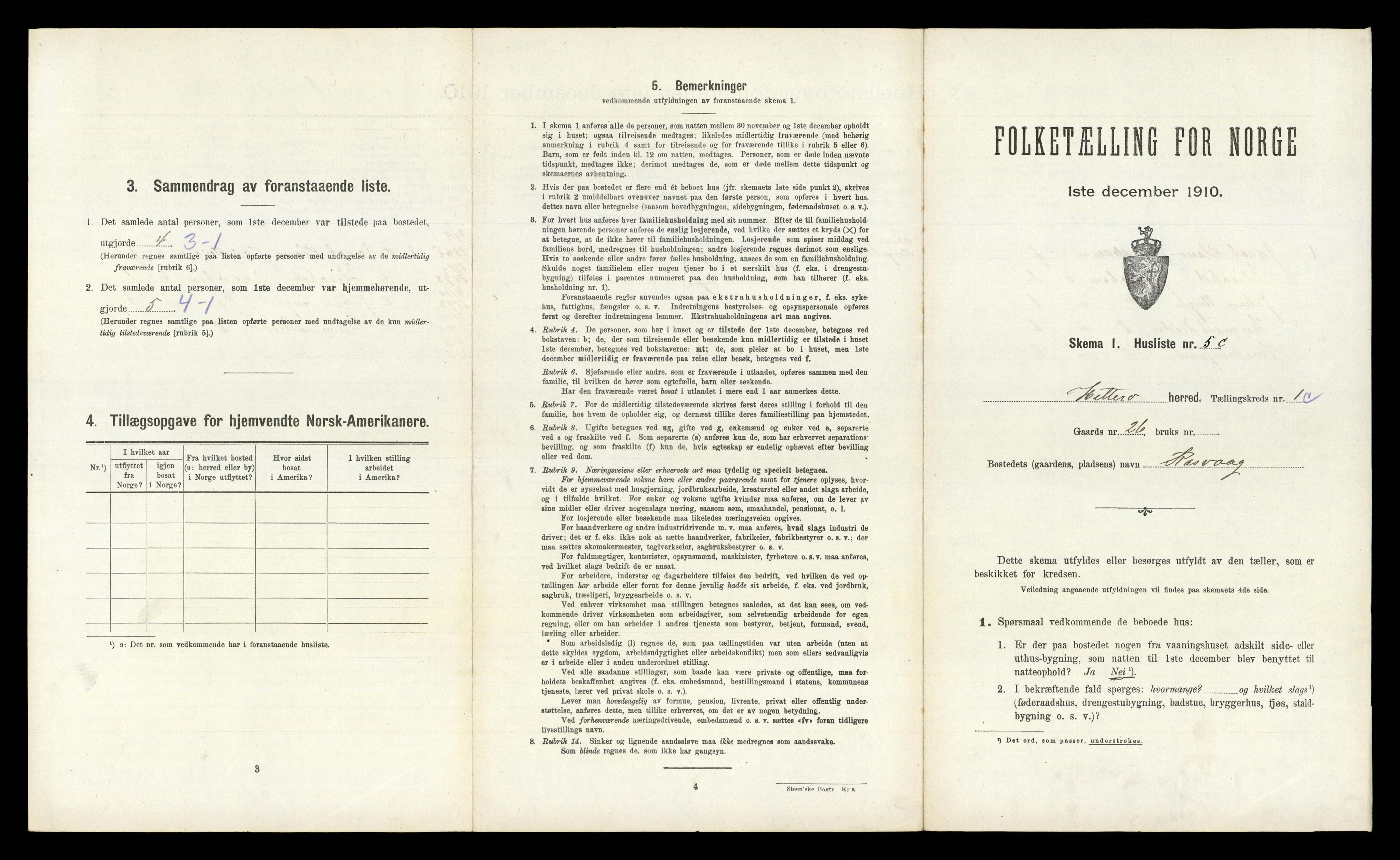 RA, 1910 census for Hidra, 1910, p. 435