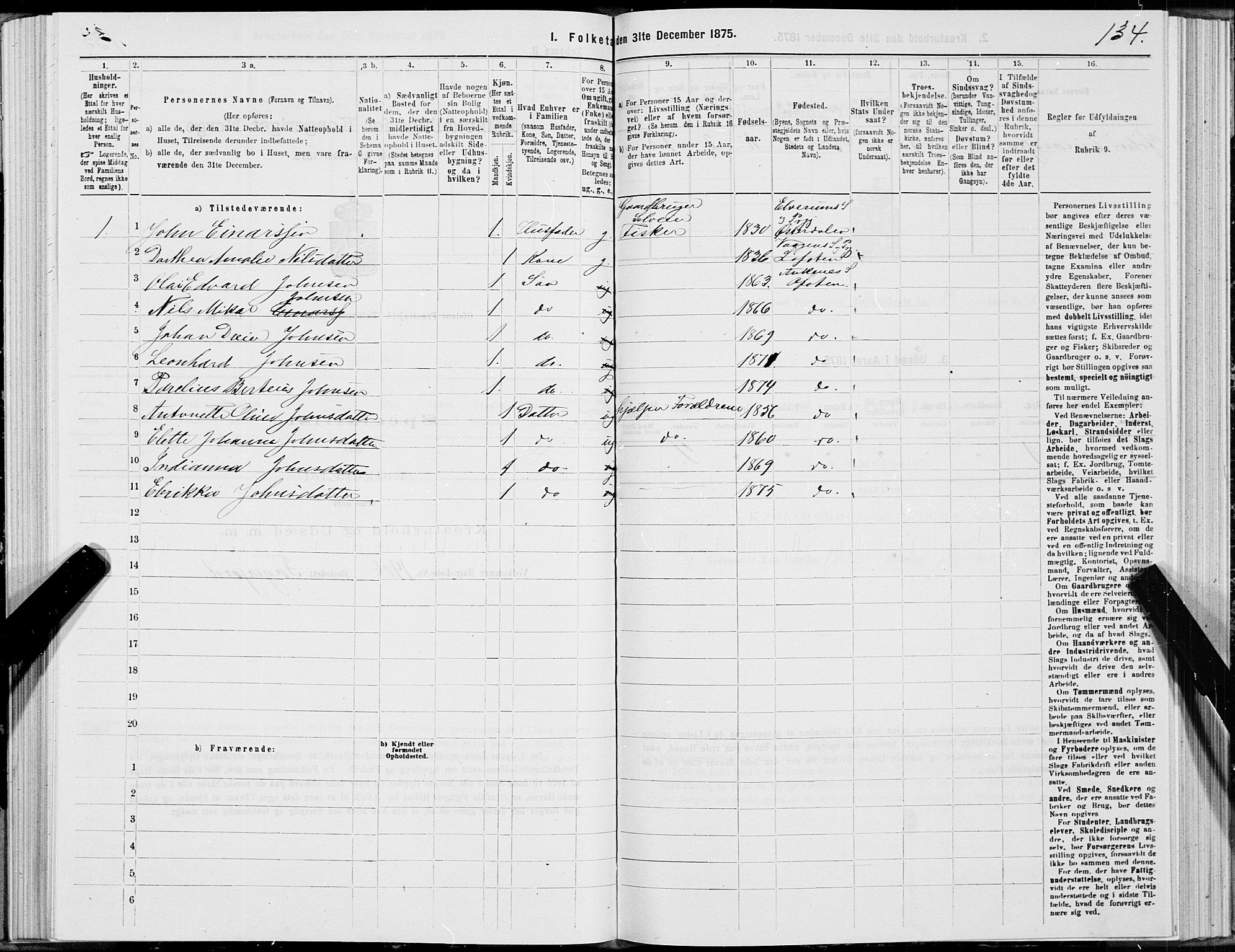 SAT, 1875 census for 1853P Ofoten, 1875, p. 3134