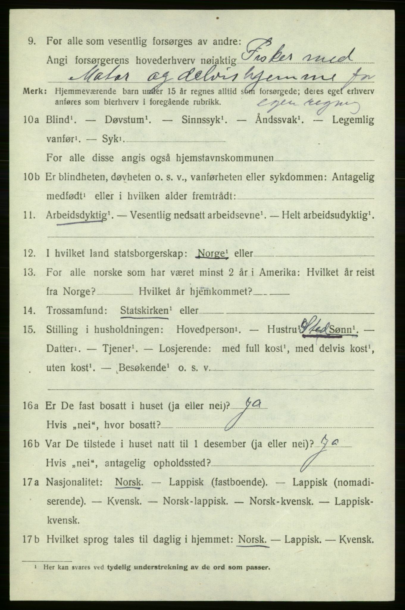 SATØ, 1920 census for , 1920, p. 937