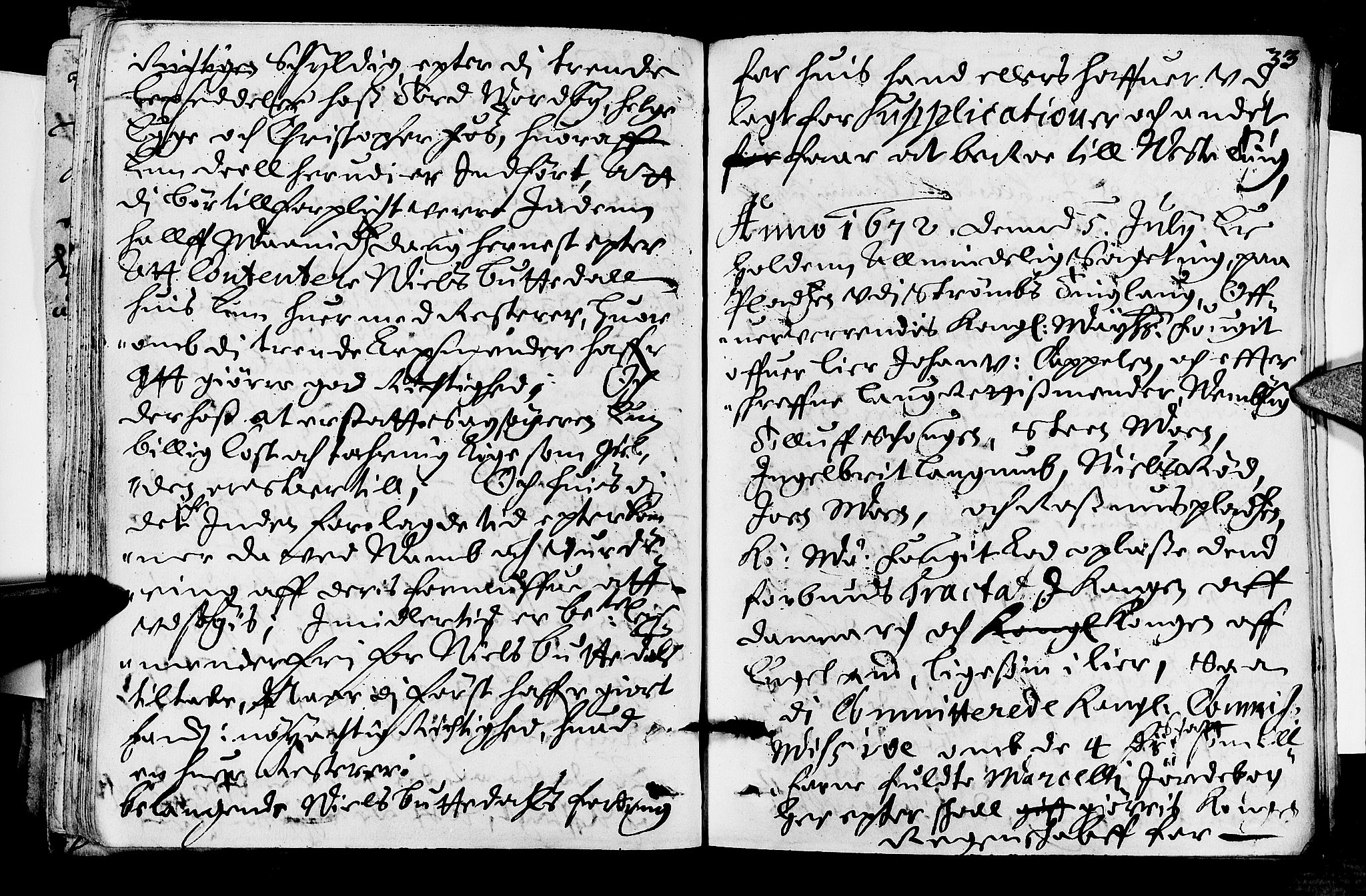 Lier, Røyken og Hurum sorenskriveri, AV/SAKO-A-89/F/Fa/L0013: Tingbok, 1672, p. 33