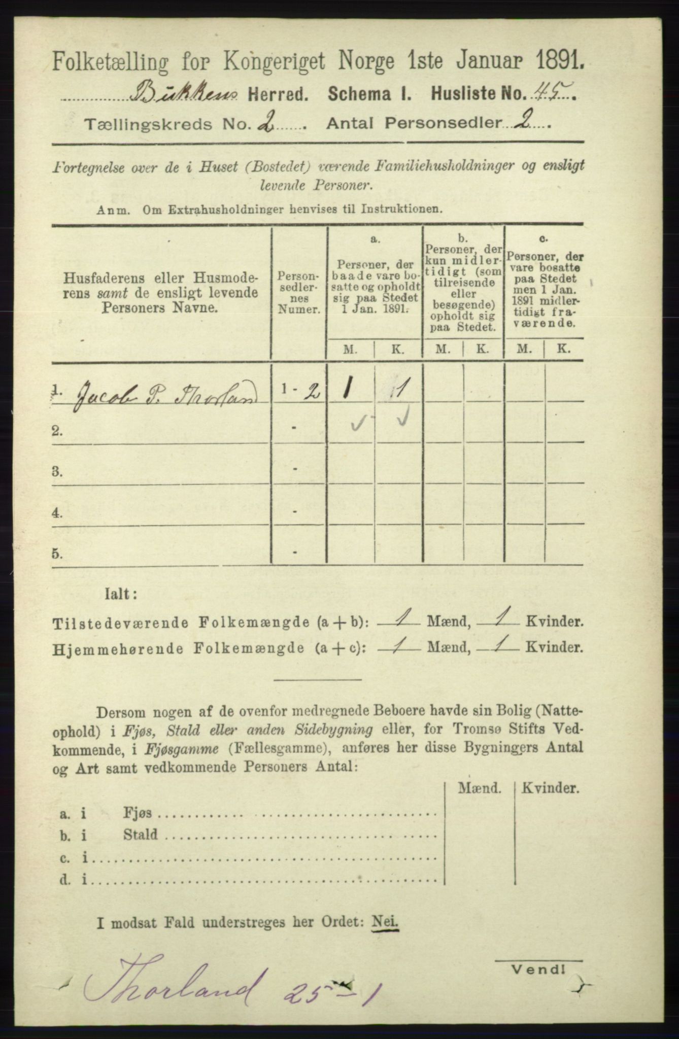 RA, 1891 census for 1145 Bokn, 1891, p. 341