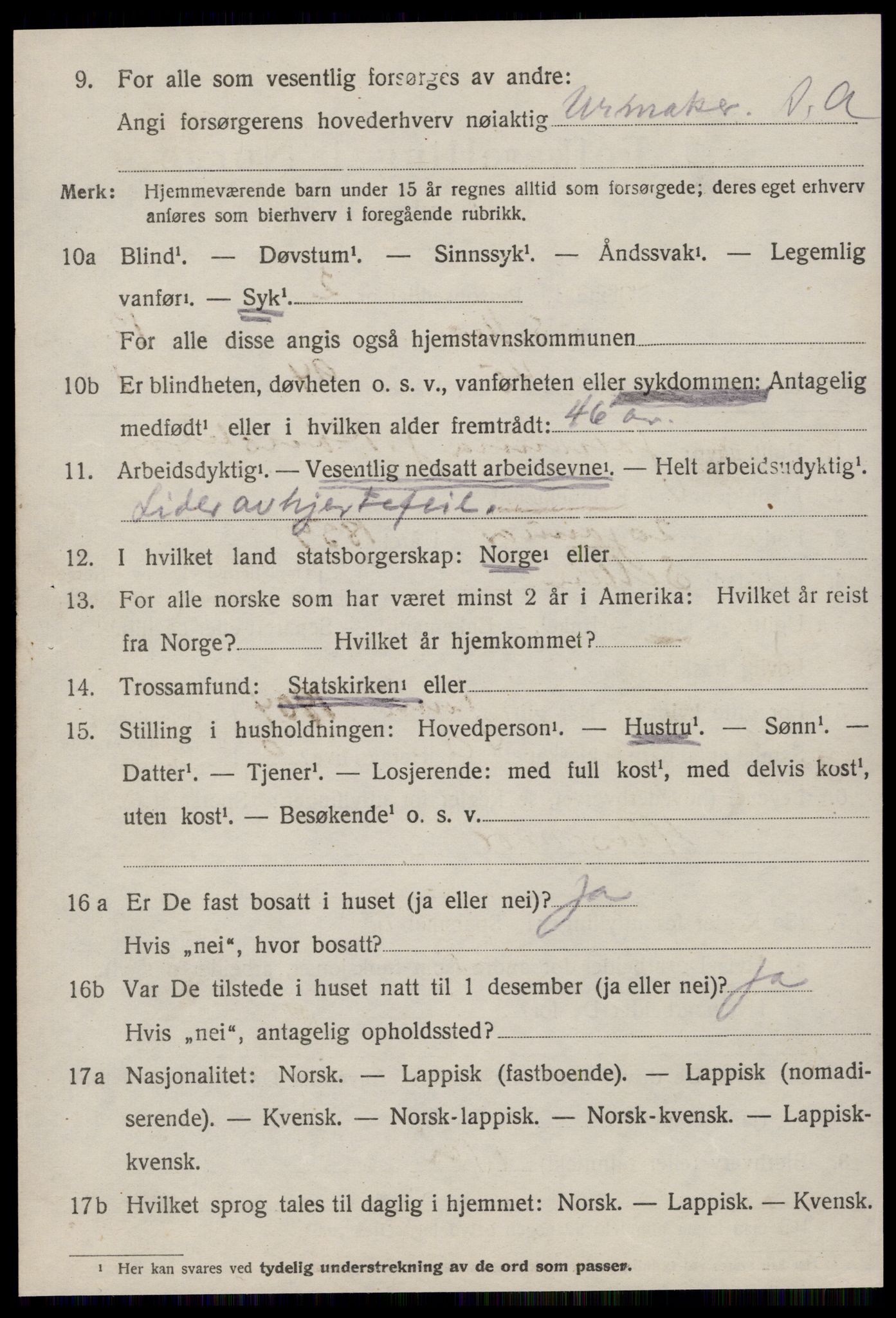 SAT, 1920 census for Selbu, 1920, p. 7011