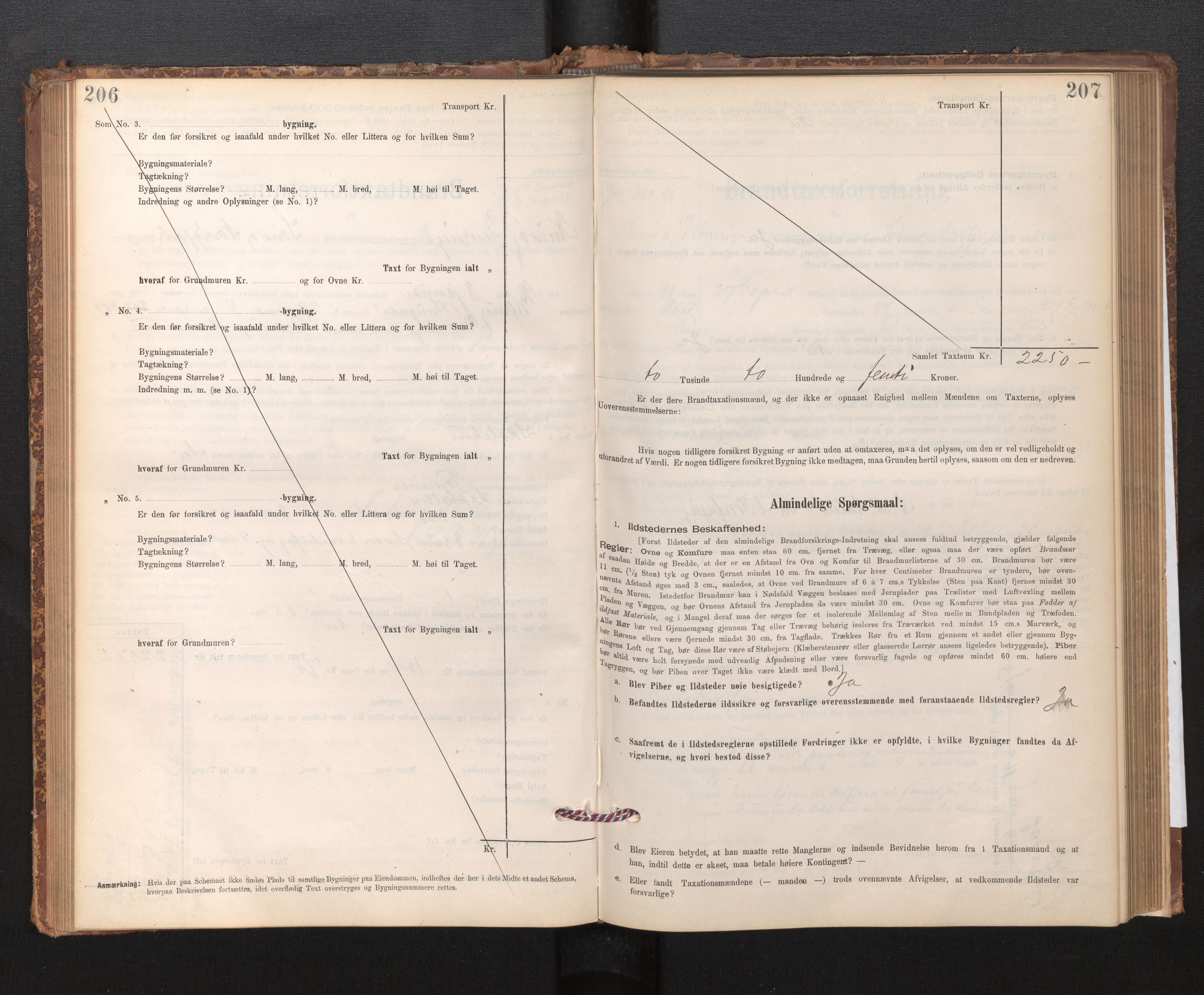 Lensmannen i Kinn, AV/SAB-A-28801/0012/L0004f: Branntakstprotokoll, skjematakst, 1894-1911, p. 206-207